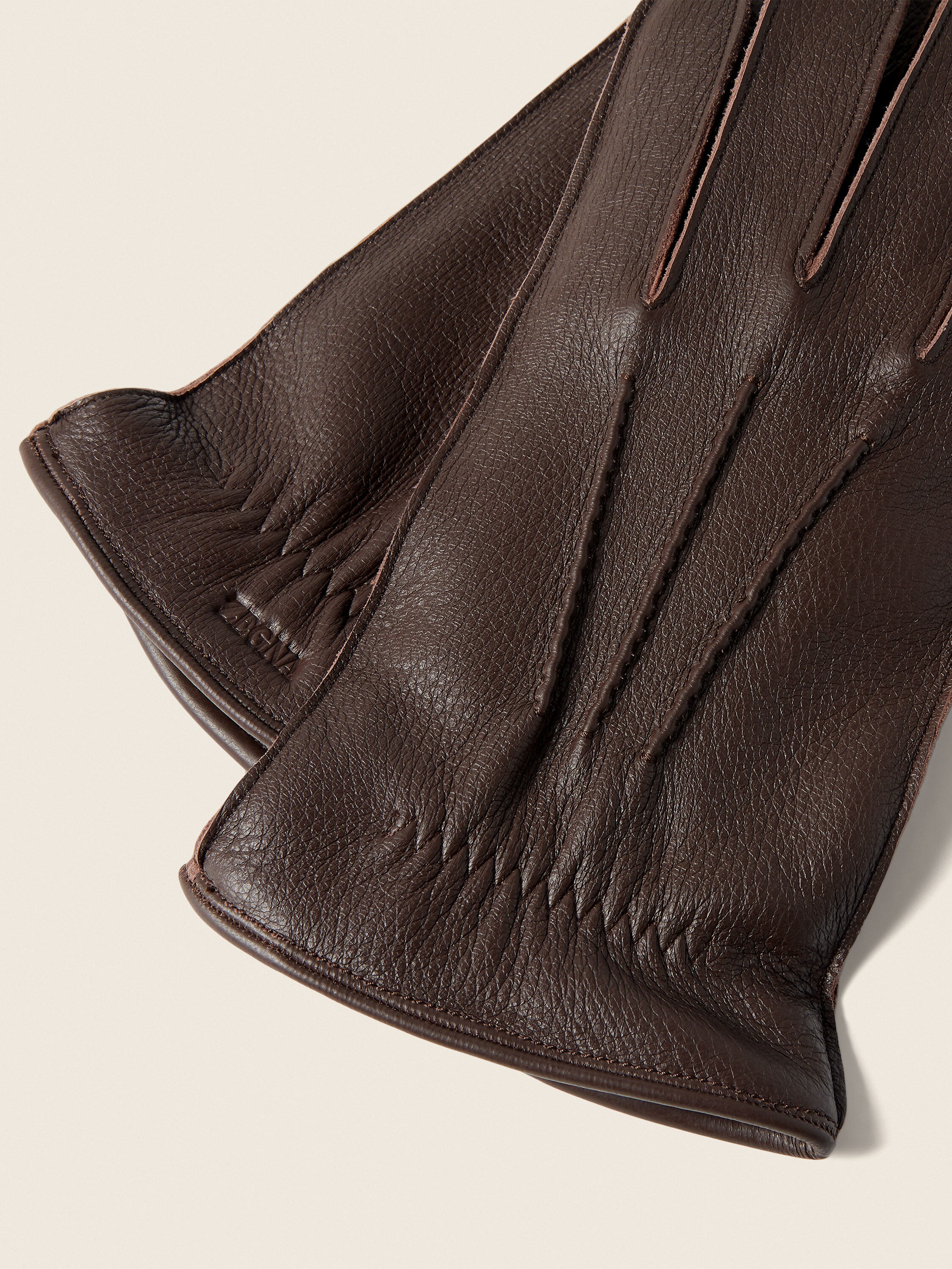 Dark Brown Deerskin Gloves Product detail photo #1