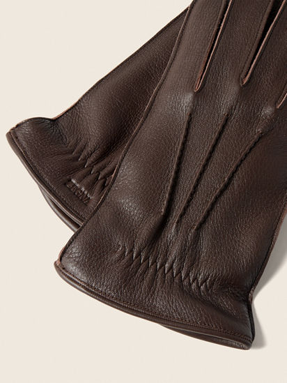 ダークブラウン ディアスキングローブ FW26 39383294 | Zegna JP