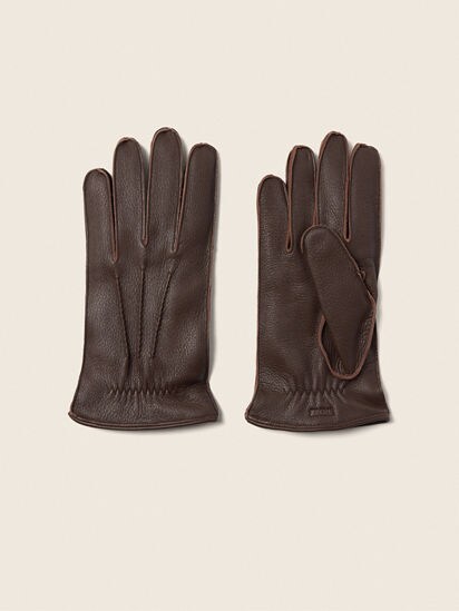 Dark Brown Deerskin Gloves FW26 39383294 | Zegna US