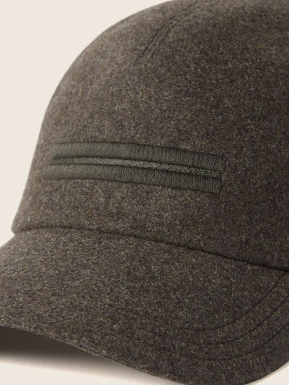 Green Mélange Oasi Cashmere Baseball Cap FW26 39334071 | Zegna ES