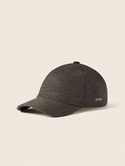 Green Mélange Oasi Cashmere Baseball Cap FW26 39334071 | Zegna NO