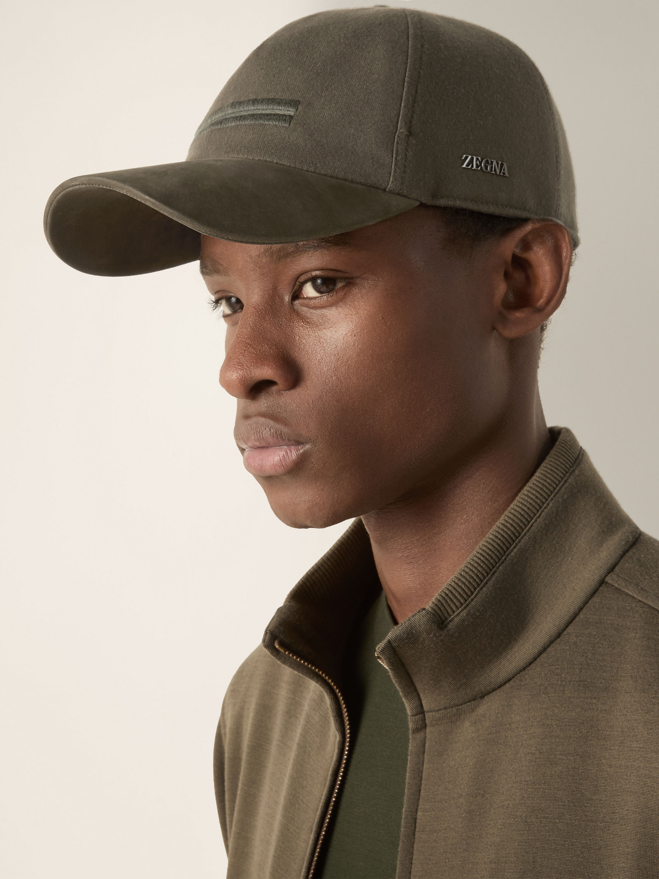 Dark Olive Green Vellus Aureum Baseball Cap Product detail photo #2