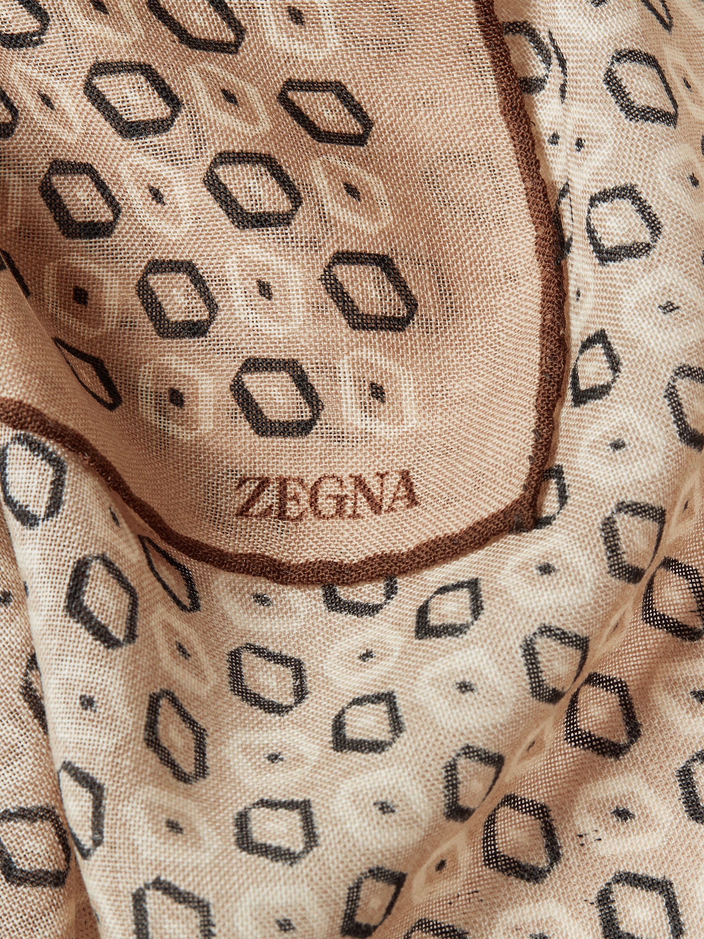 Light Taupe Wool Foulard Product detail photo #1