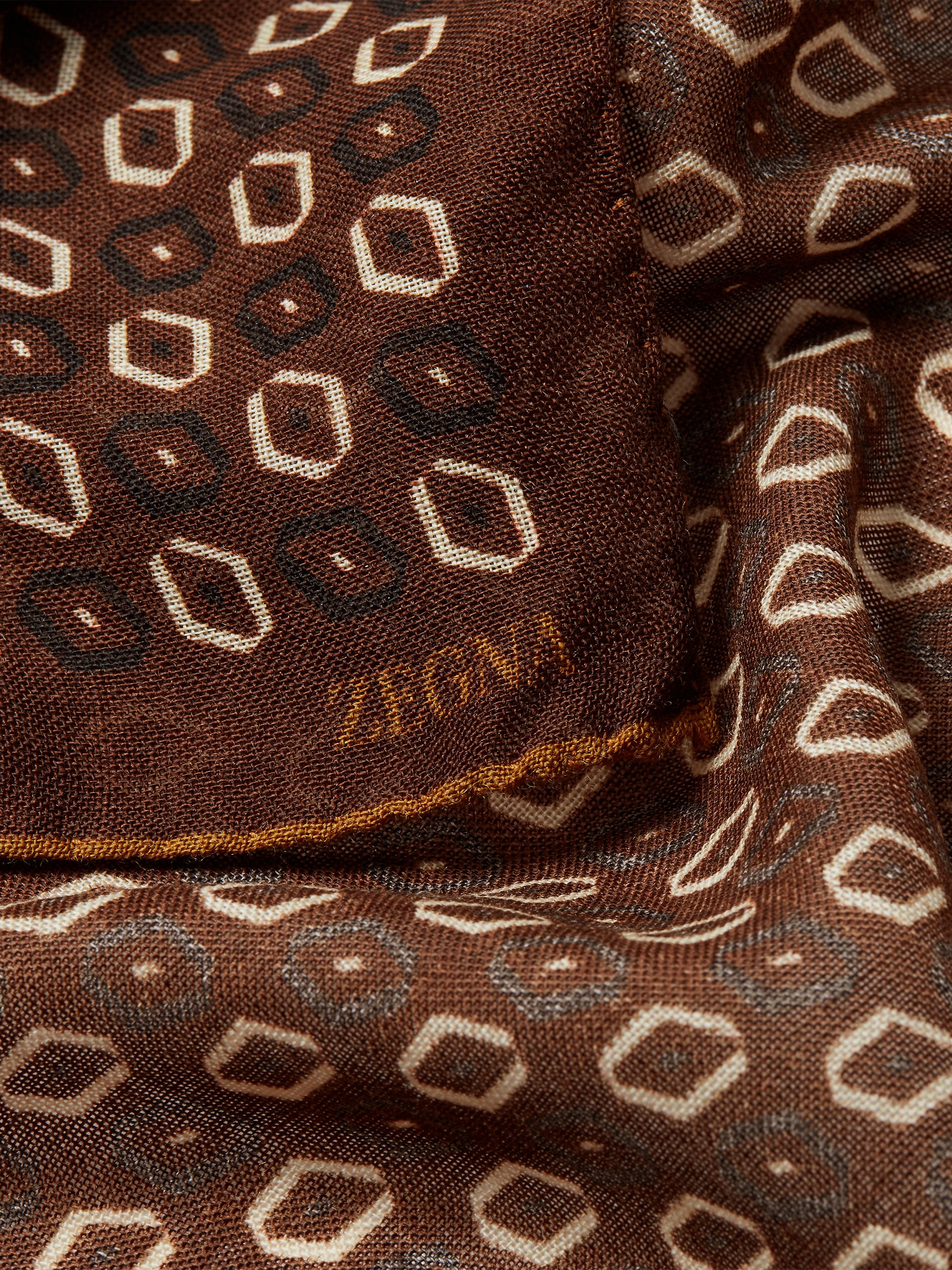 Dark Brown Wool Foulard Product detail photo #1