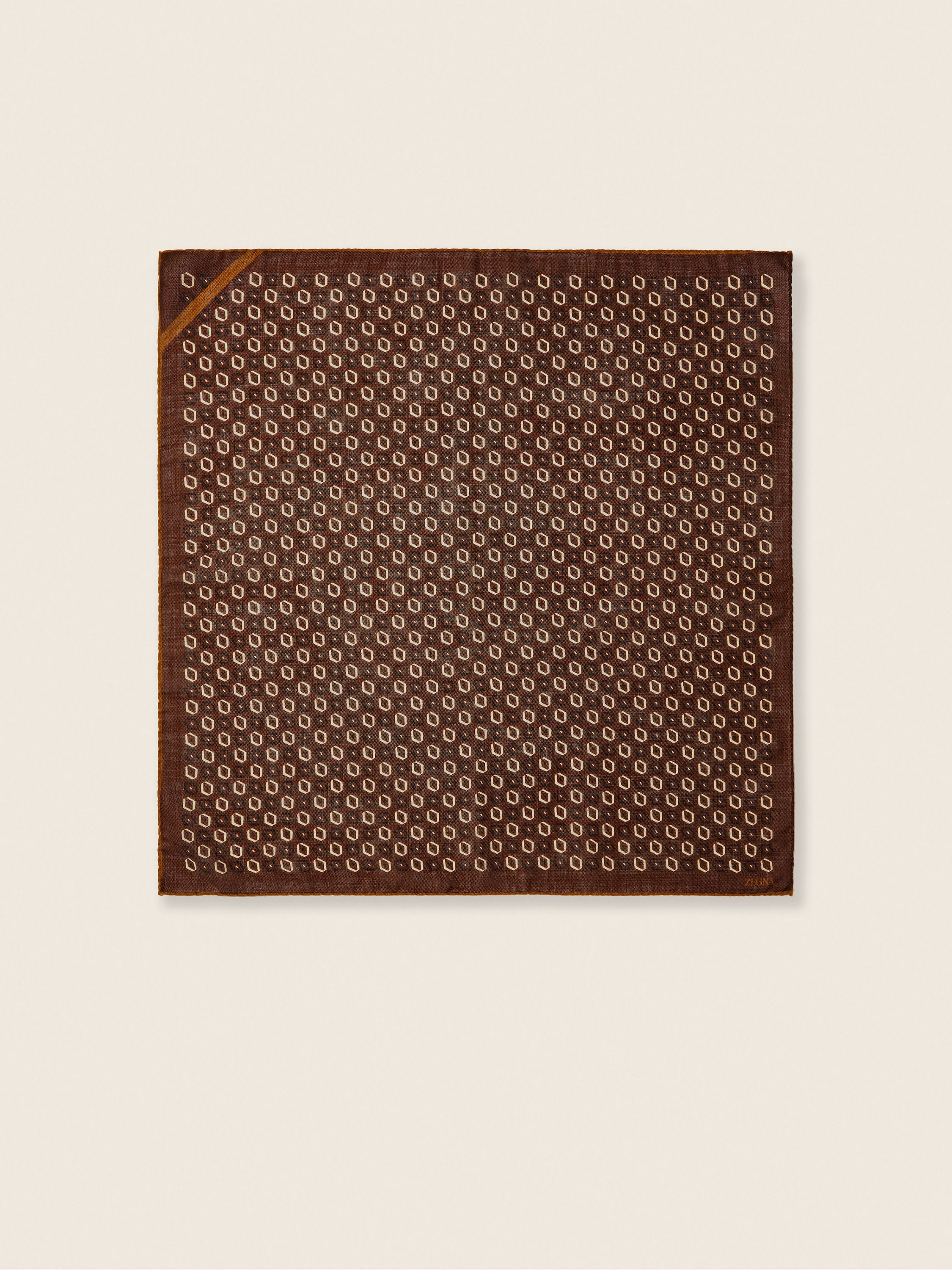 Dark Brown Wool Foulard Main product photo