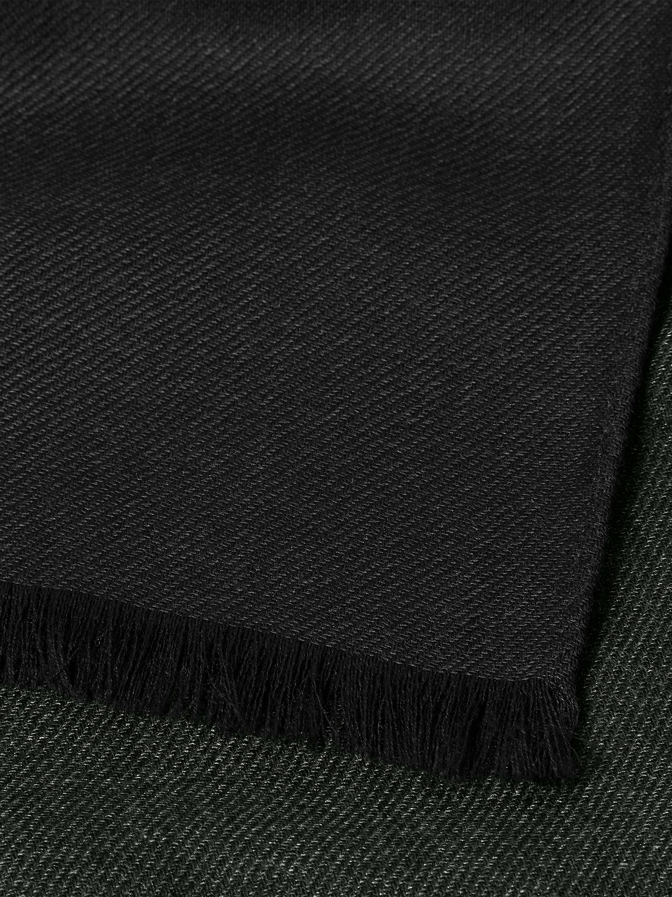 Dark Grey Wool and Cashmere Scarf Product detail photo #1