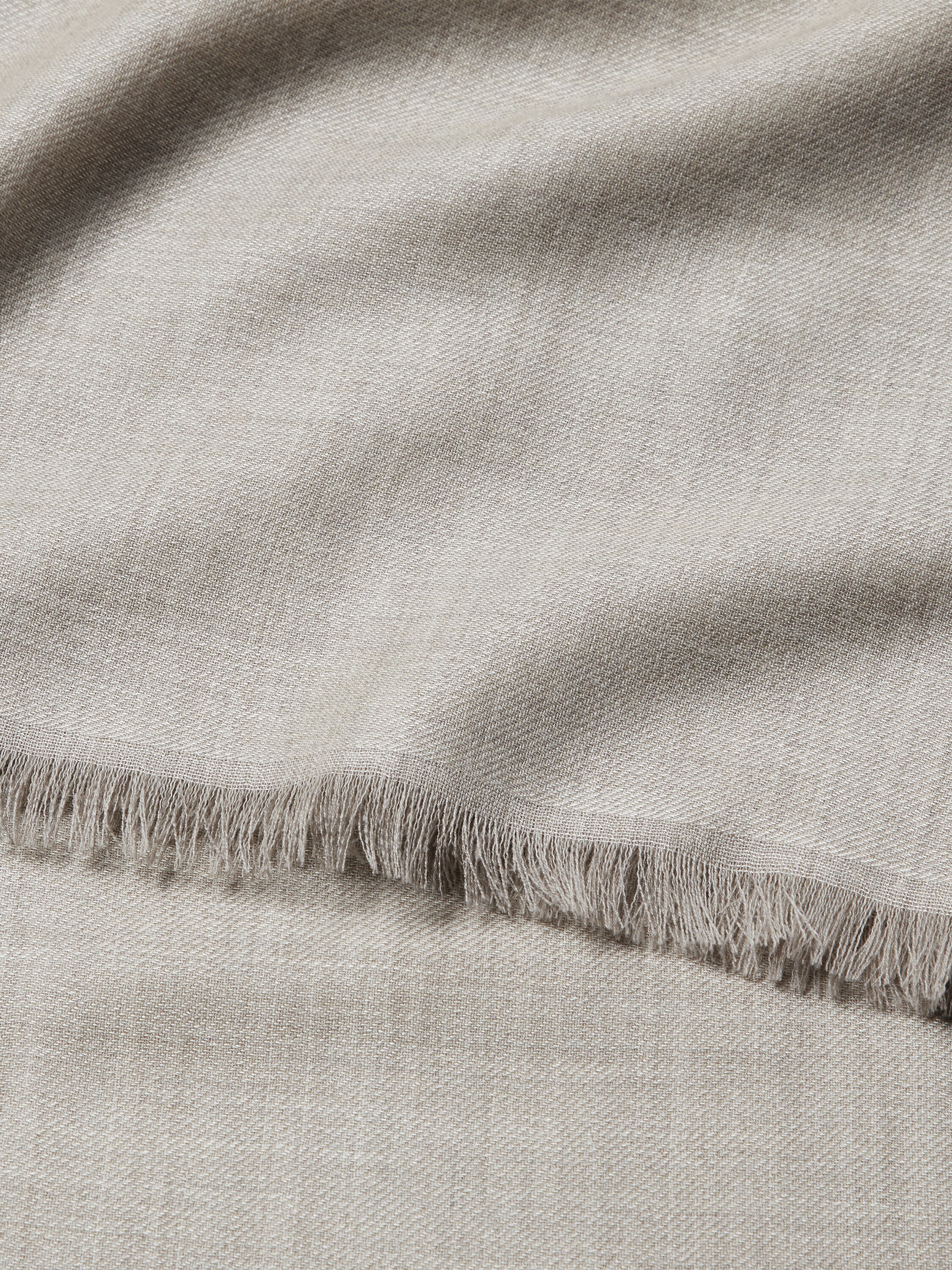 Light Taupe Wool Cashmere and Silk Scarf Product detail photo #1