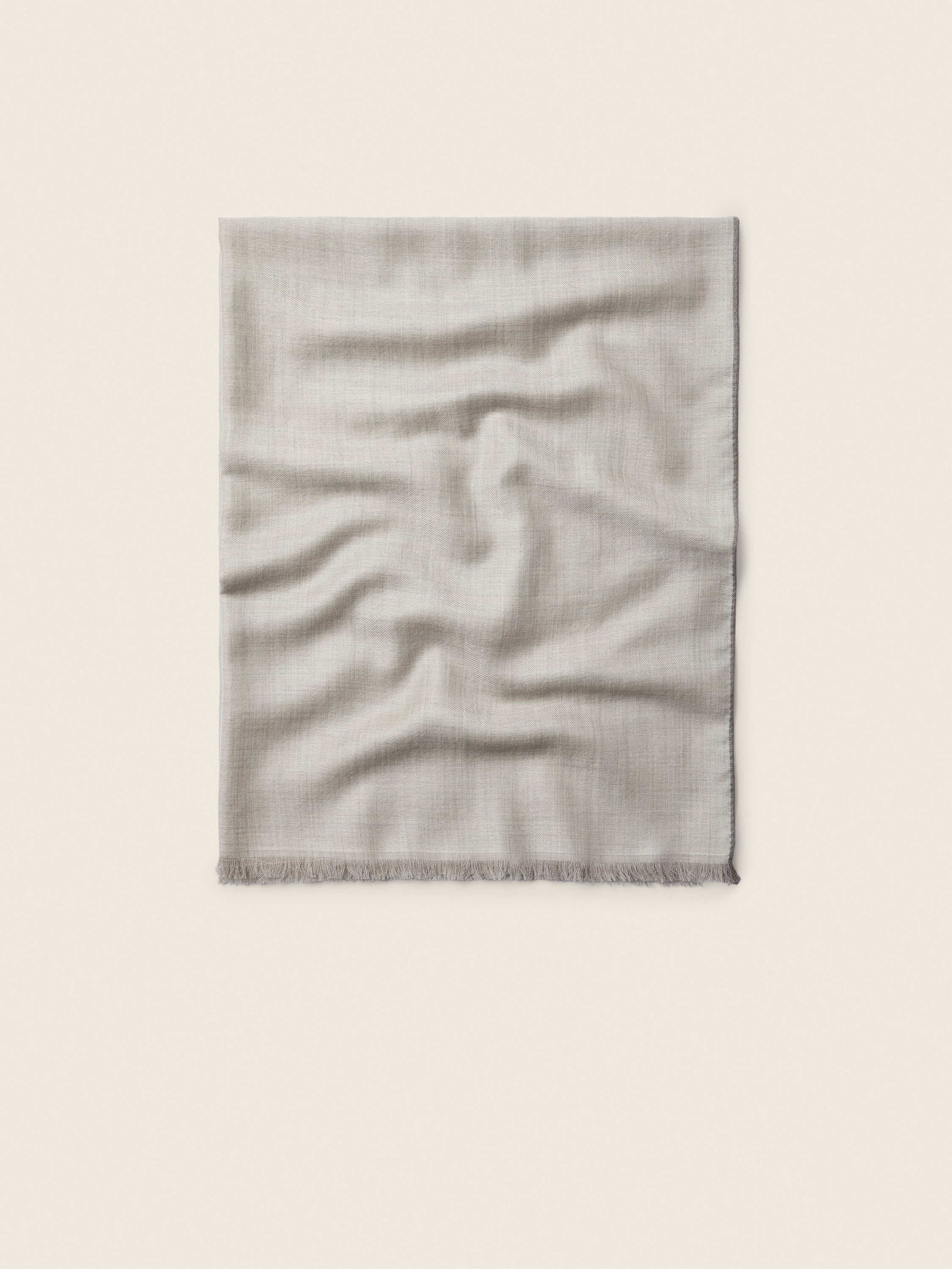 Light Taupe Wool Cashmere and Silk Scarf Main product photo