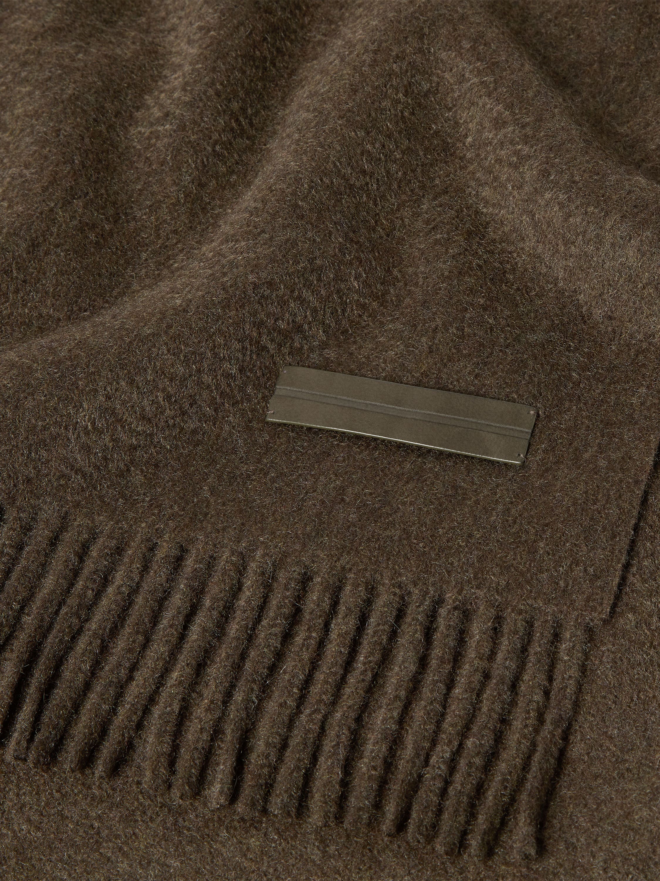 Dark Olive Green Oasi Cashmere Scarf Product detail photo #1