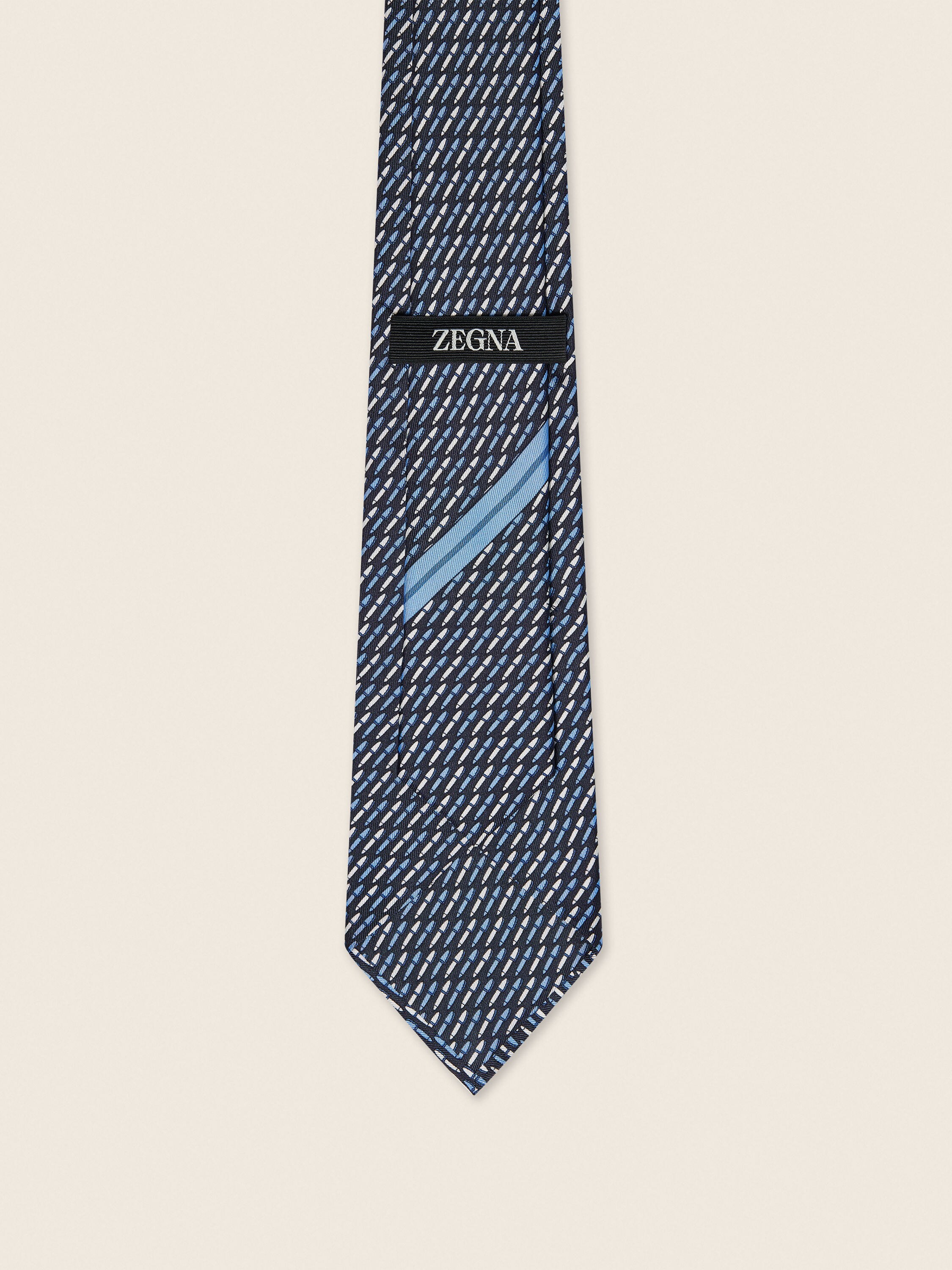 Navy Blue Silk Tie Product detail photo #2