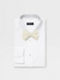 White Silk and Linen Bowtie Product detail photo #2