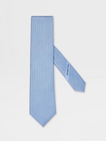 Light Blue Natural Silk Tie FW24 25658359 | Zegna TH