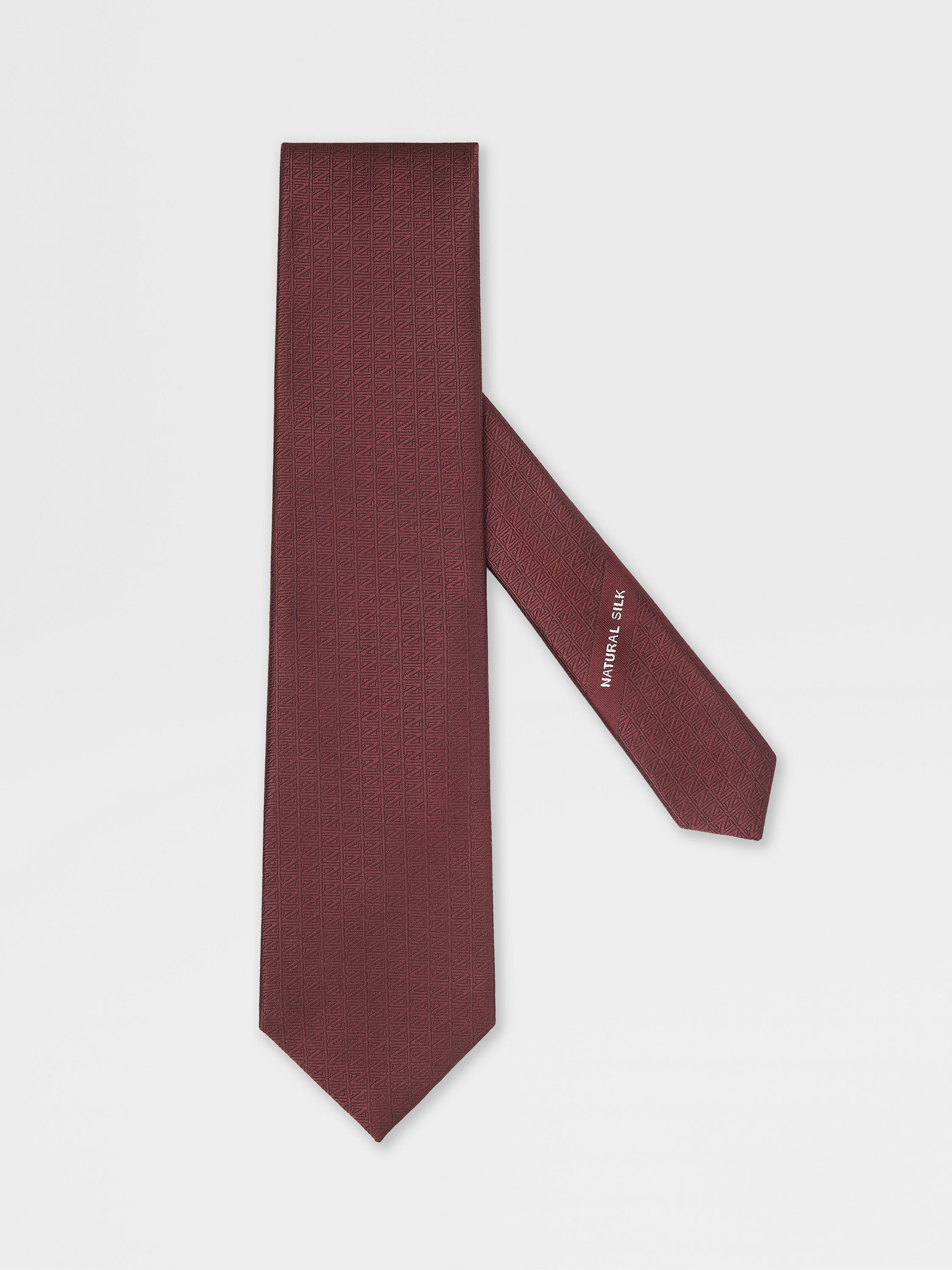 Burgundy Natural Silk Tie Main product photo