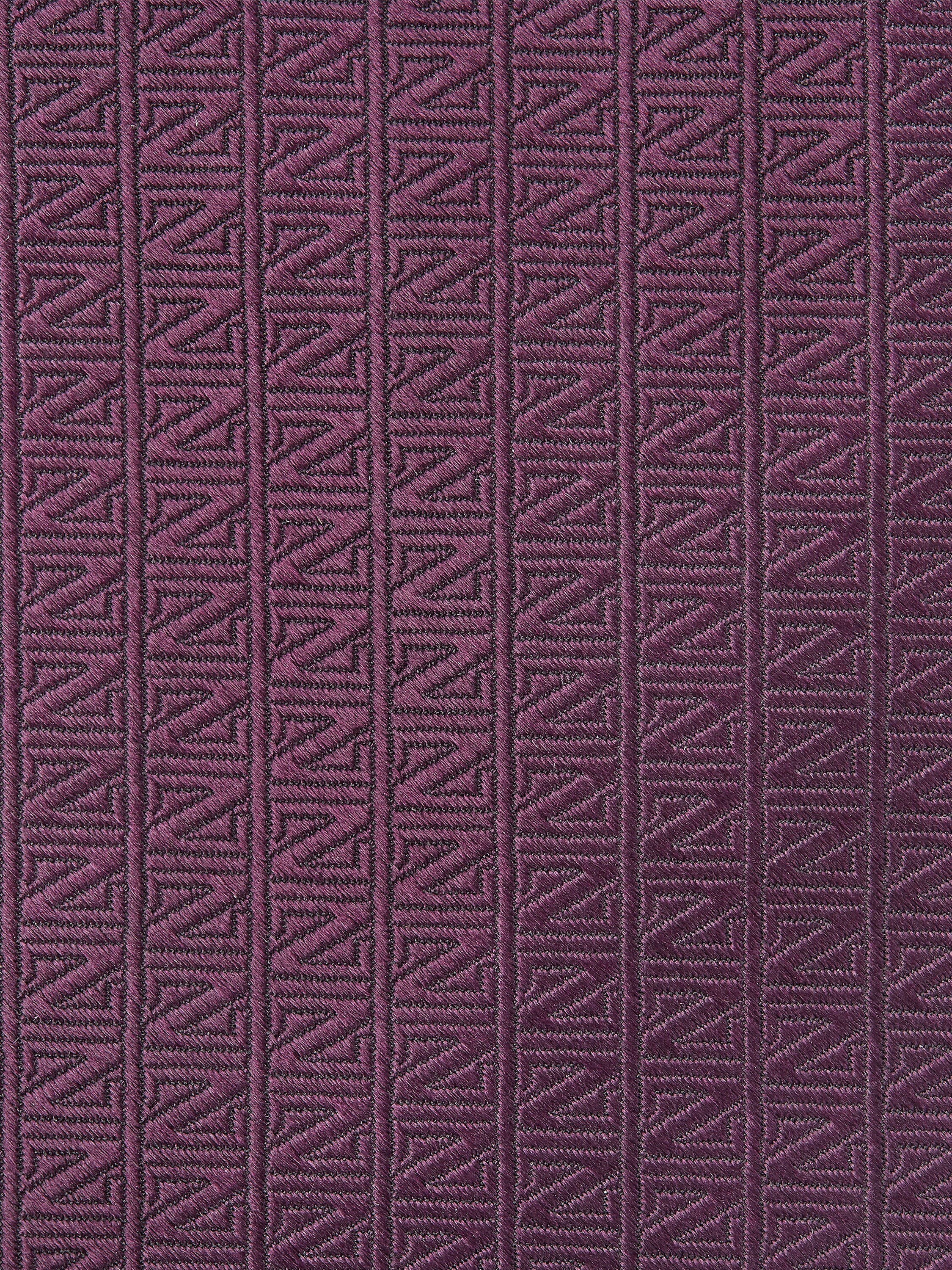 Violet Zegna Logo Natural Silk Tie Product detail photo #1