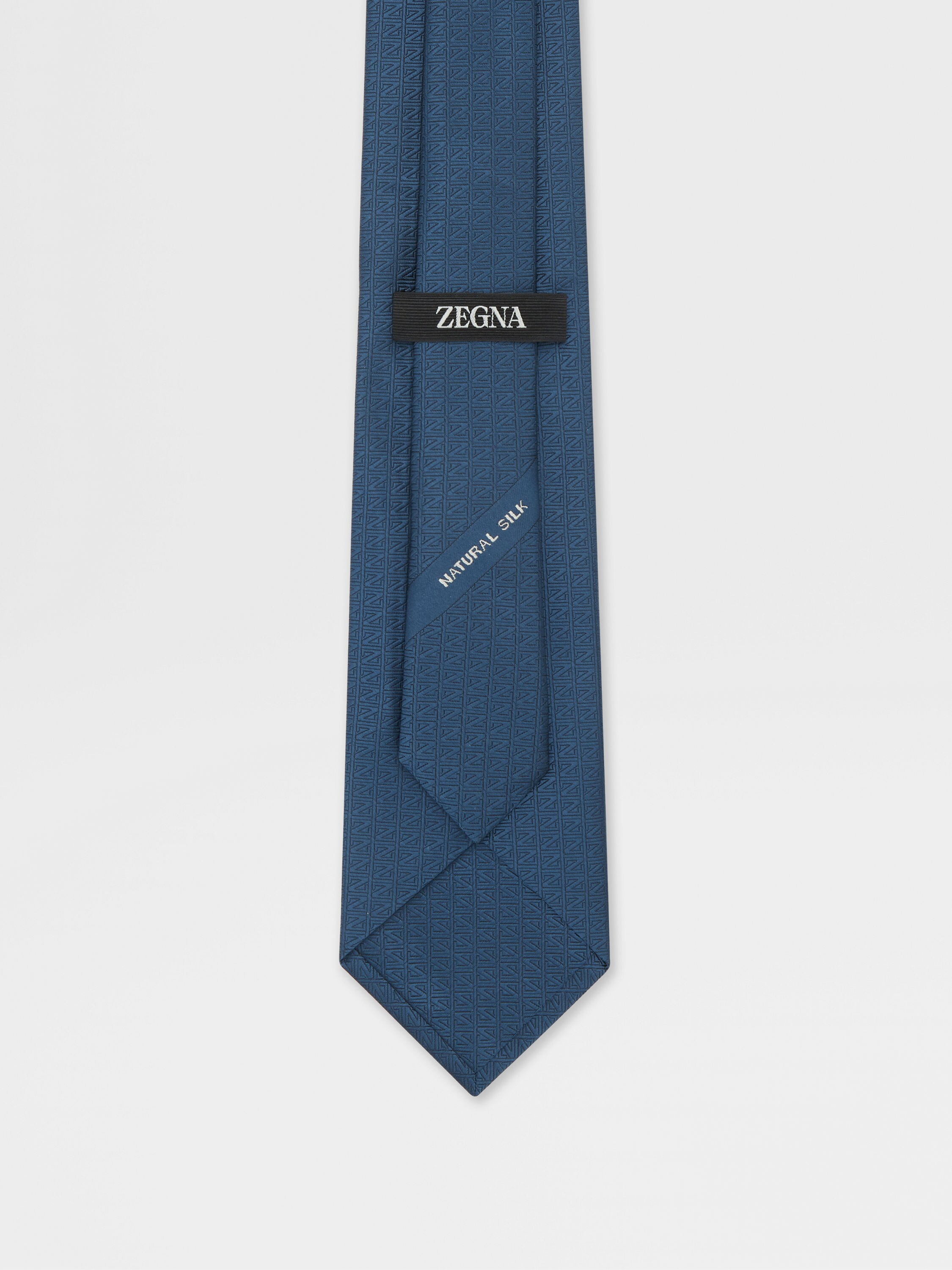 Cravatta in Natural Silk Blu Teal Foto #2 di dettaglio del prodotto