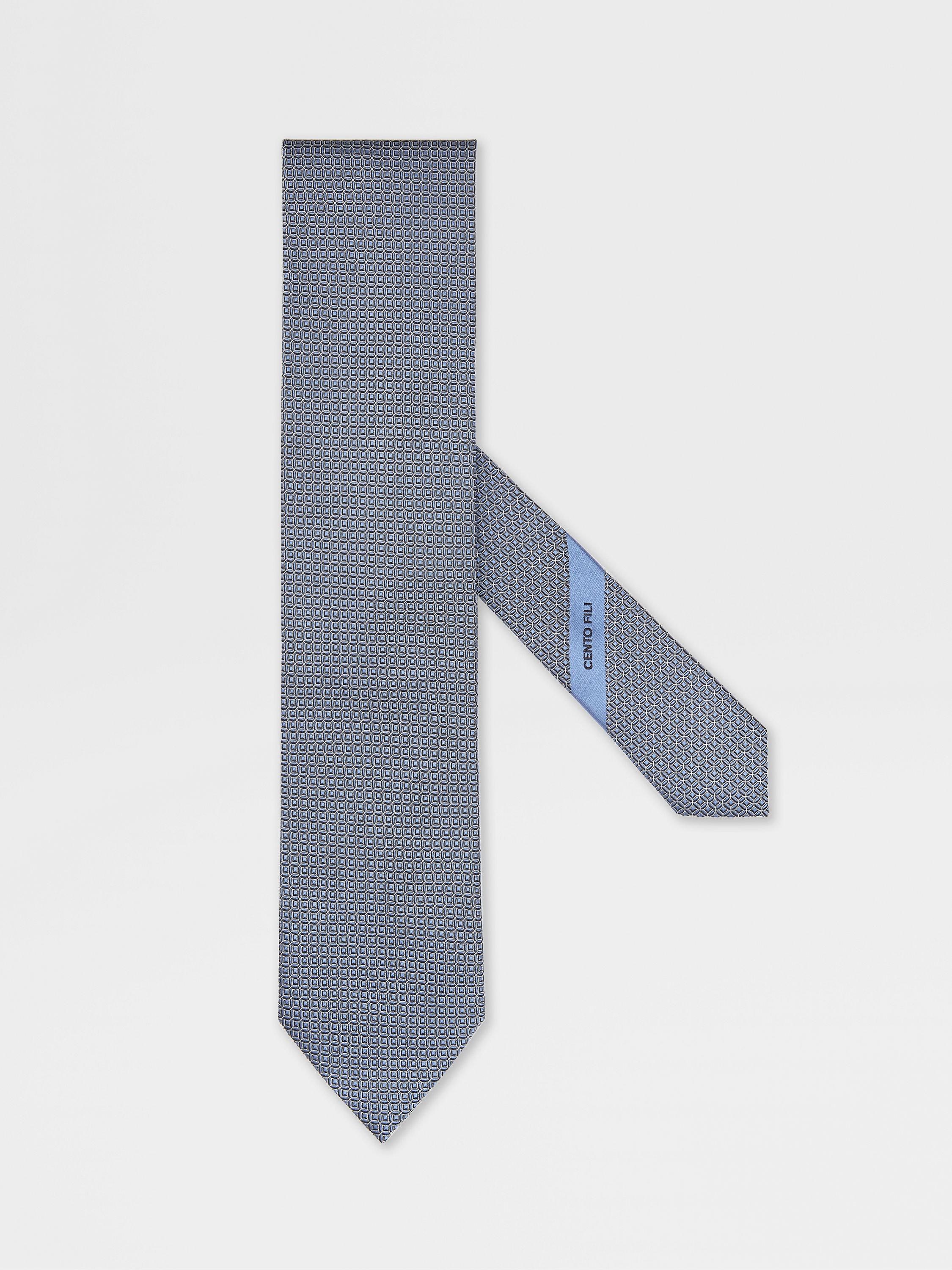 Light Blue CENTO FILI Silk Tie SS24 27950784 | Zegna LV