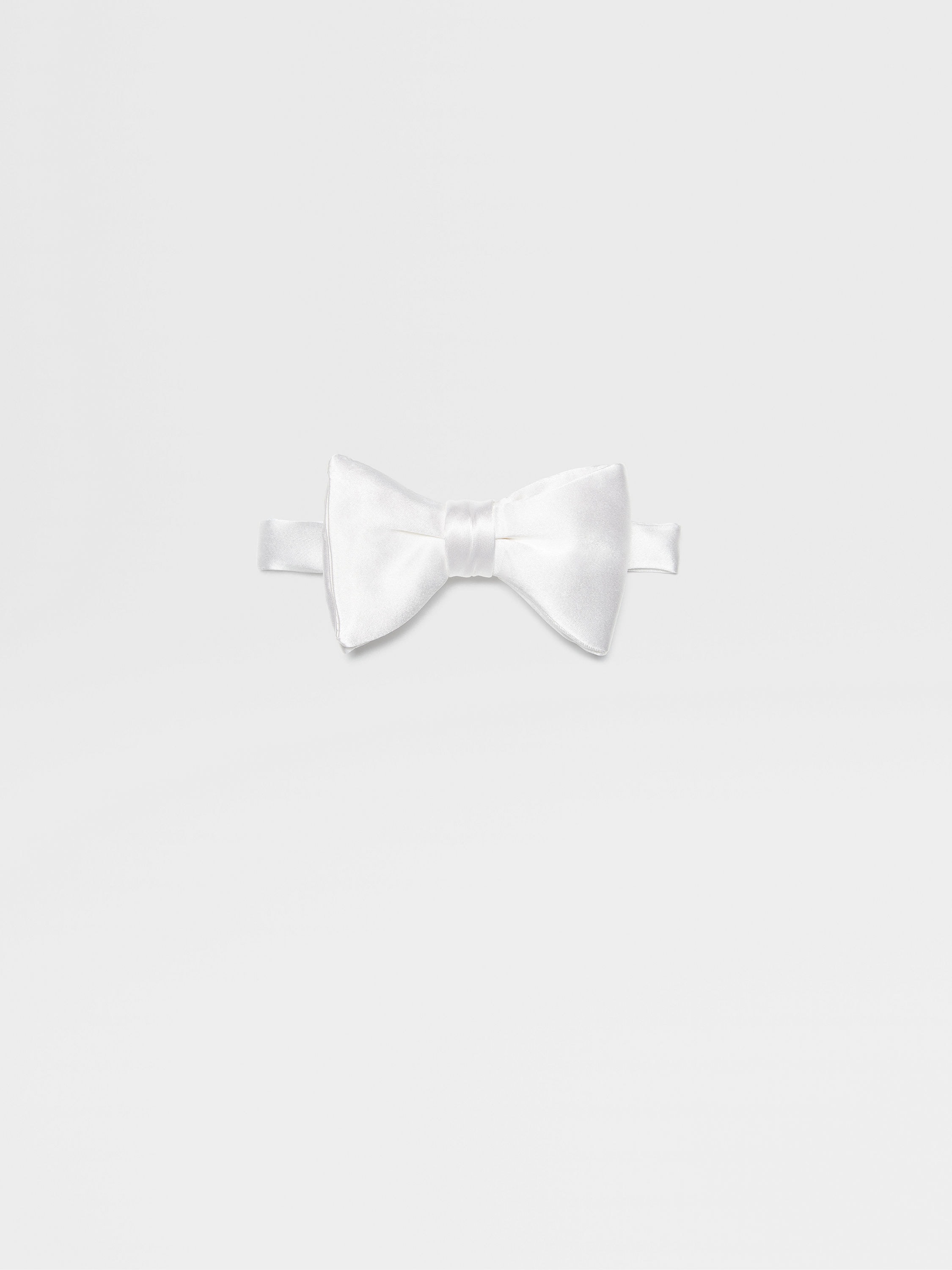 White Silk Bowtie 