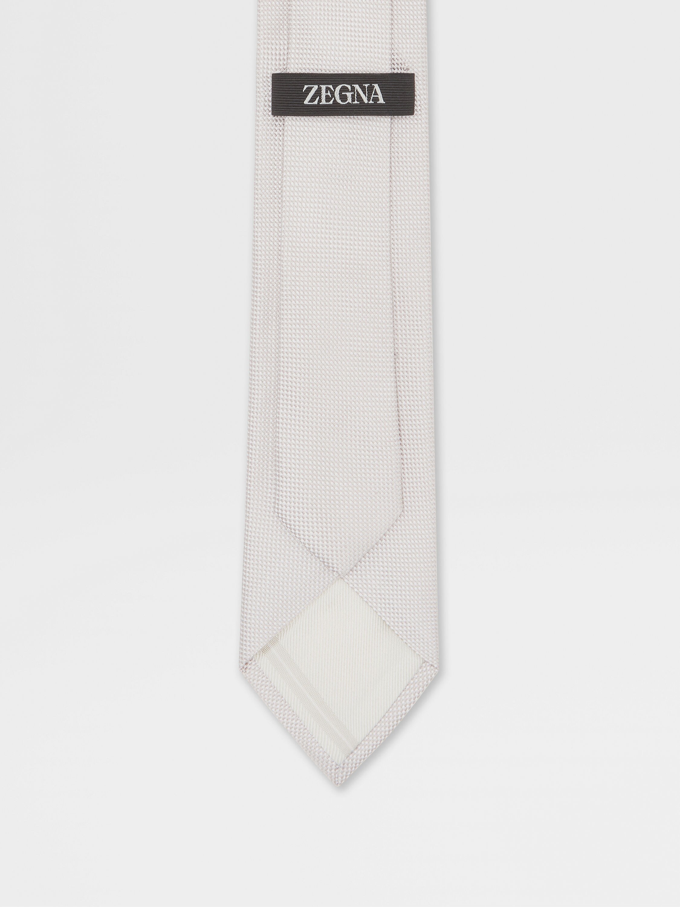 Beige Silk Tie Product detail photo #2