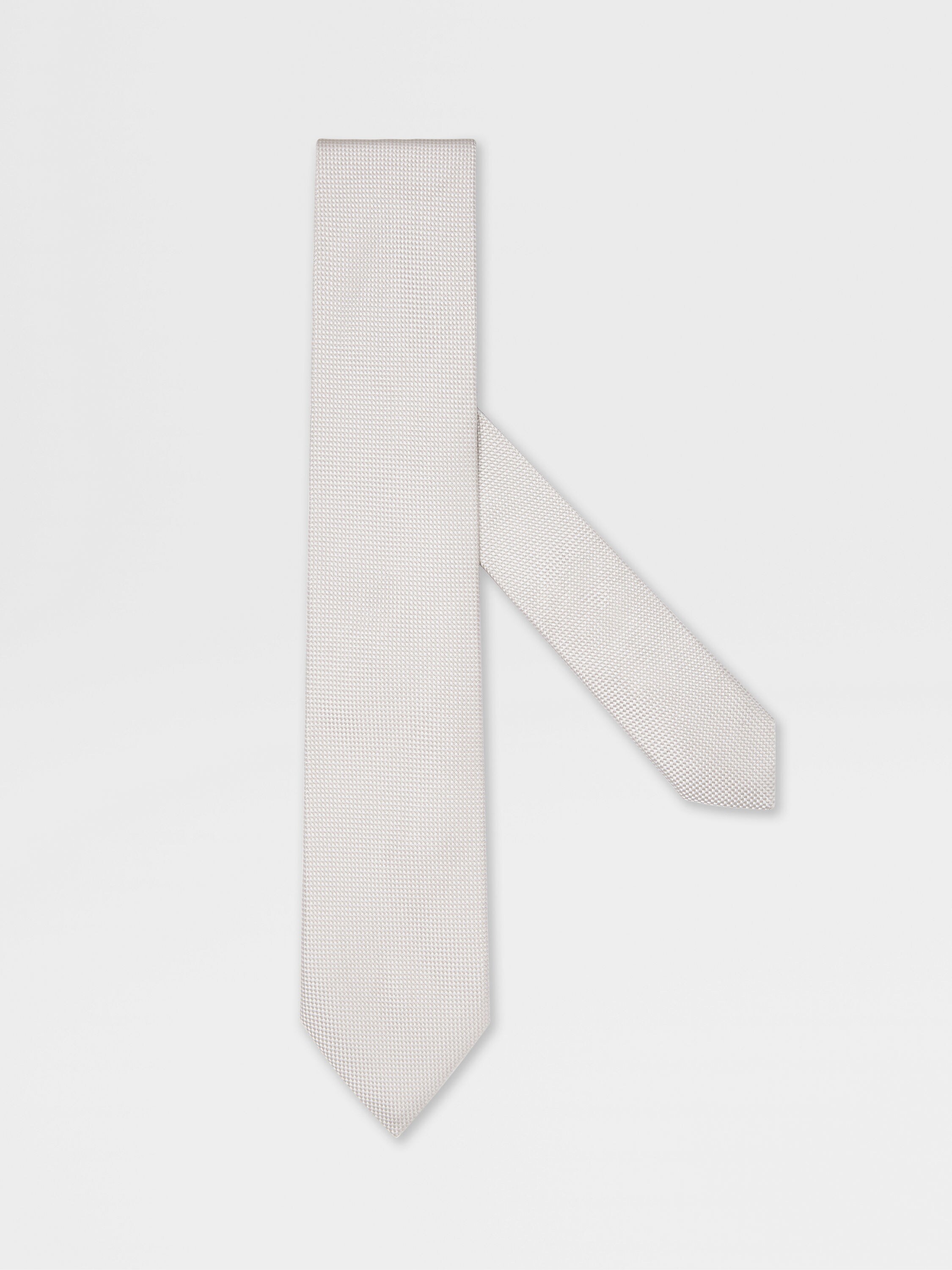 Beige Silk Tie