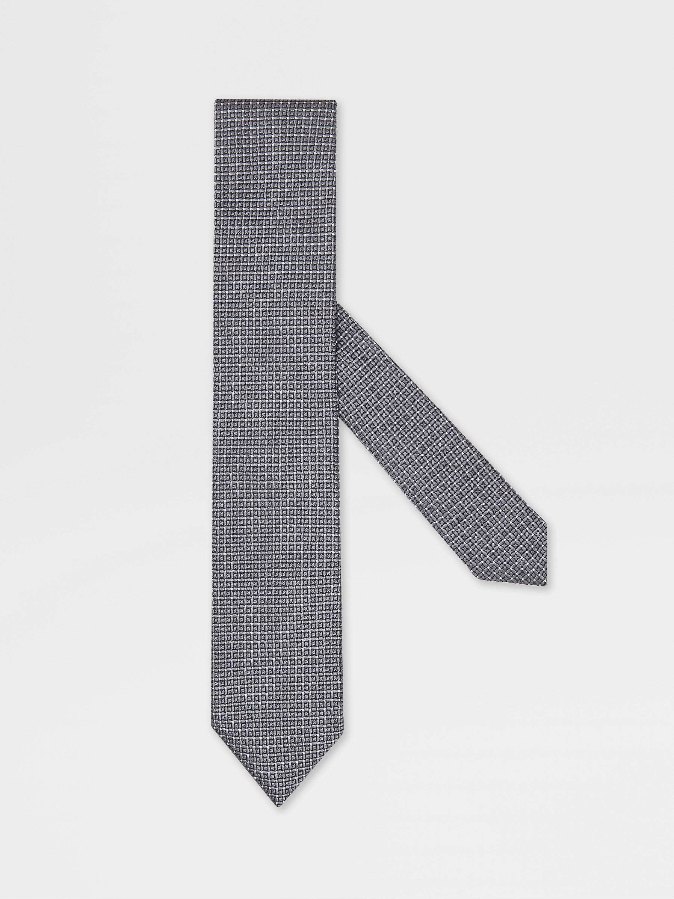 Grey Silk Tie