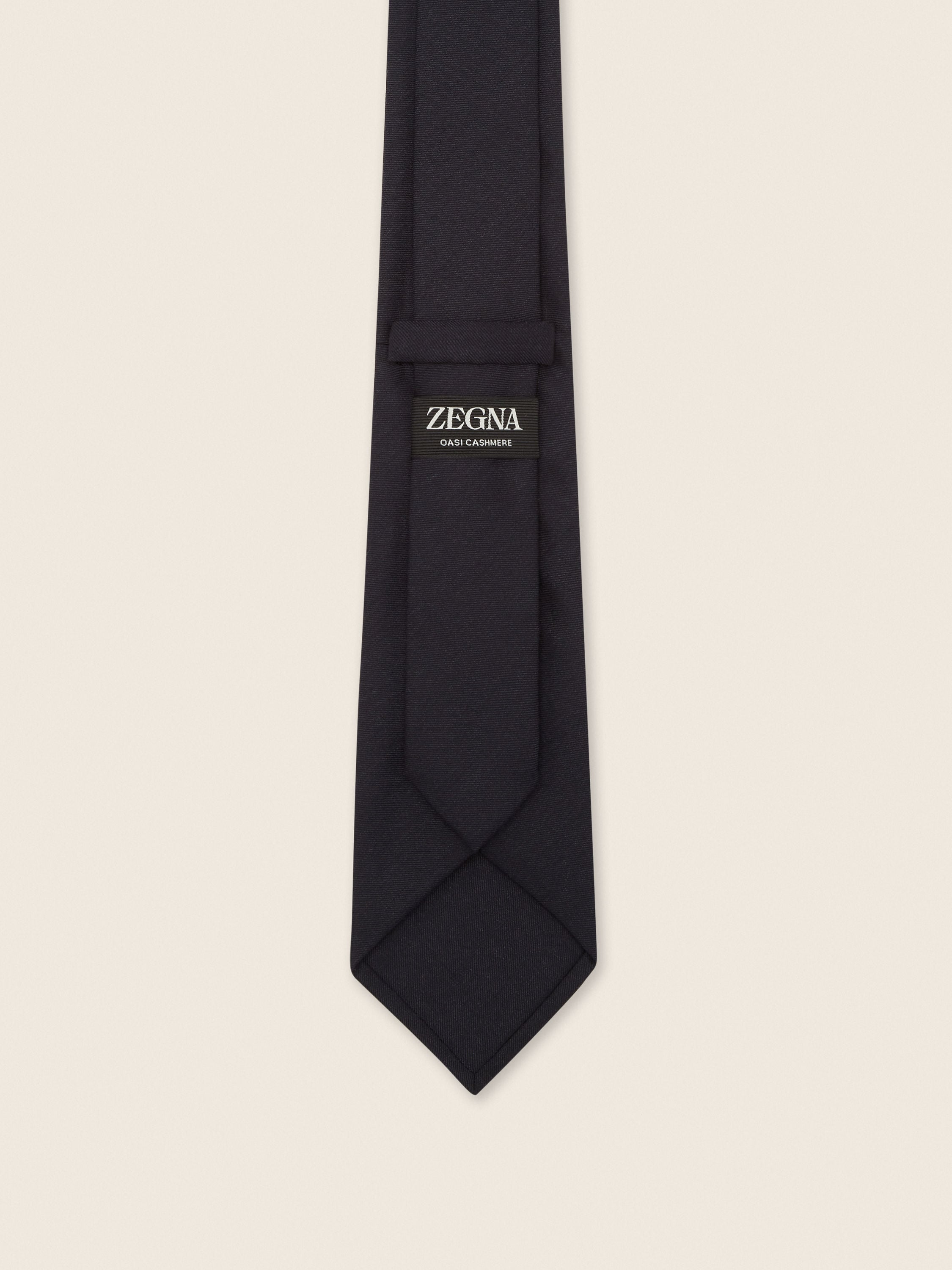 Ink Blue Oasi Cashmere Tie Product detail photo #2