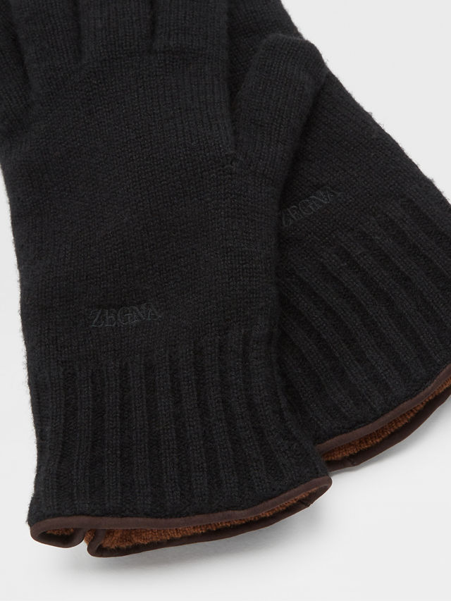 Black Oasi Cashmere Gloves Product detail photo #1