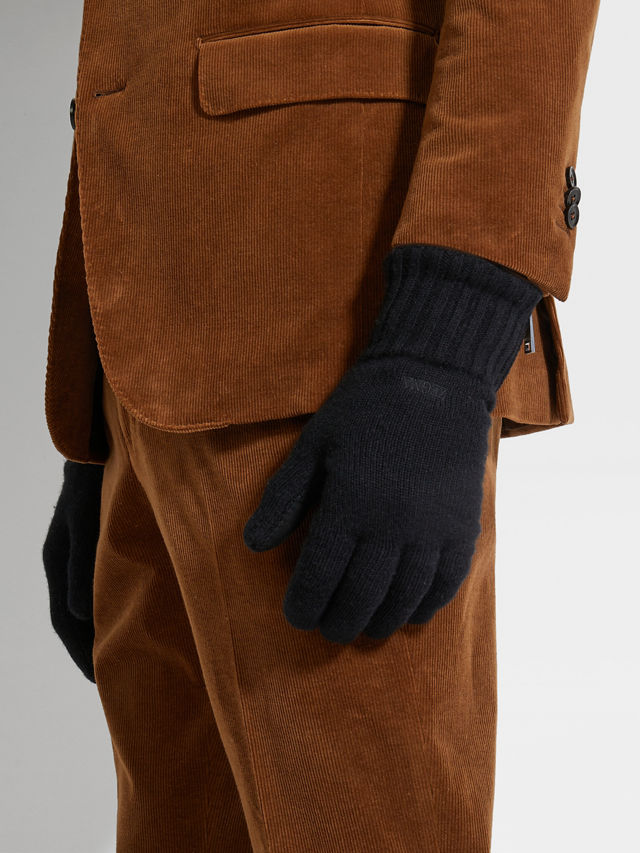 Black Oasi Cashmere Gloves Product detail photo #2