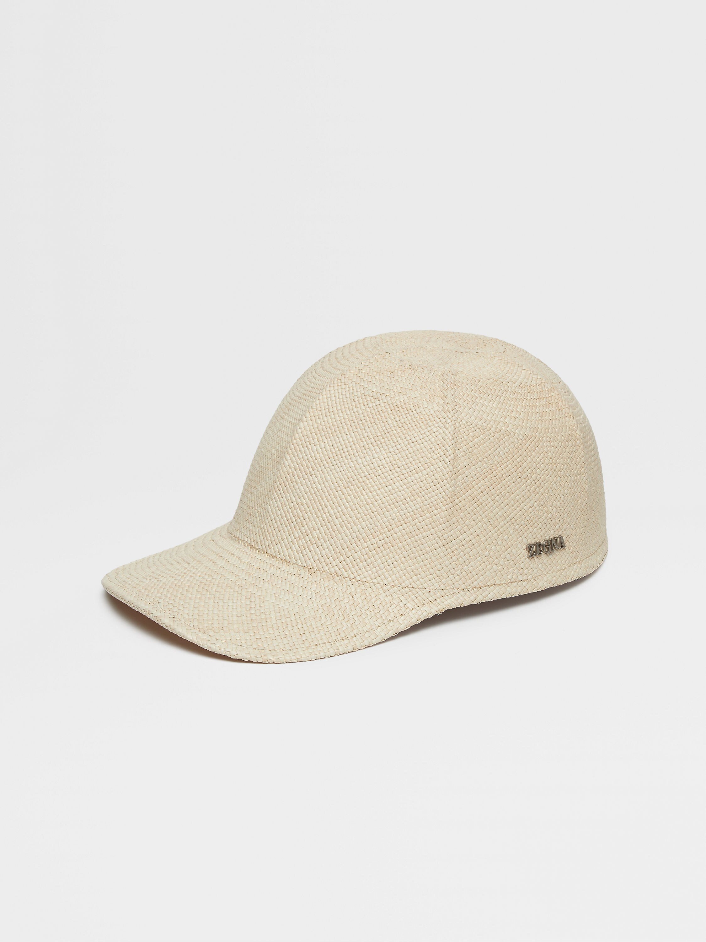 White Straw Baseball Cap