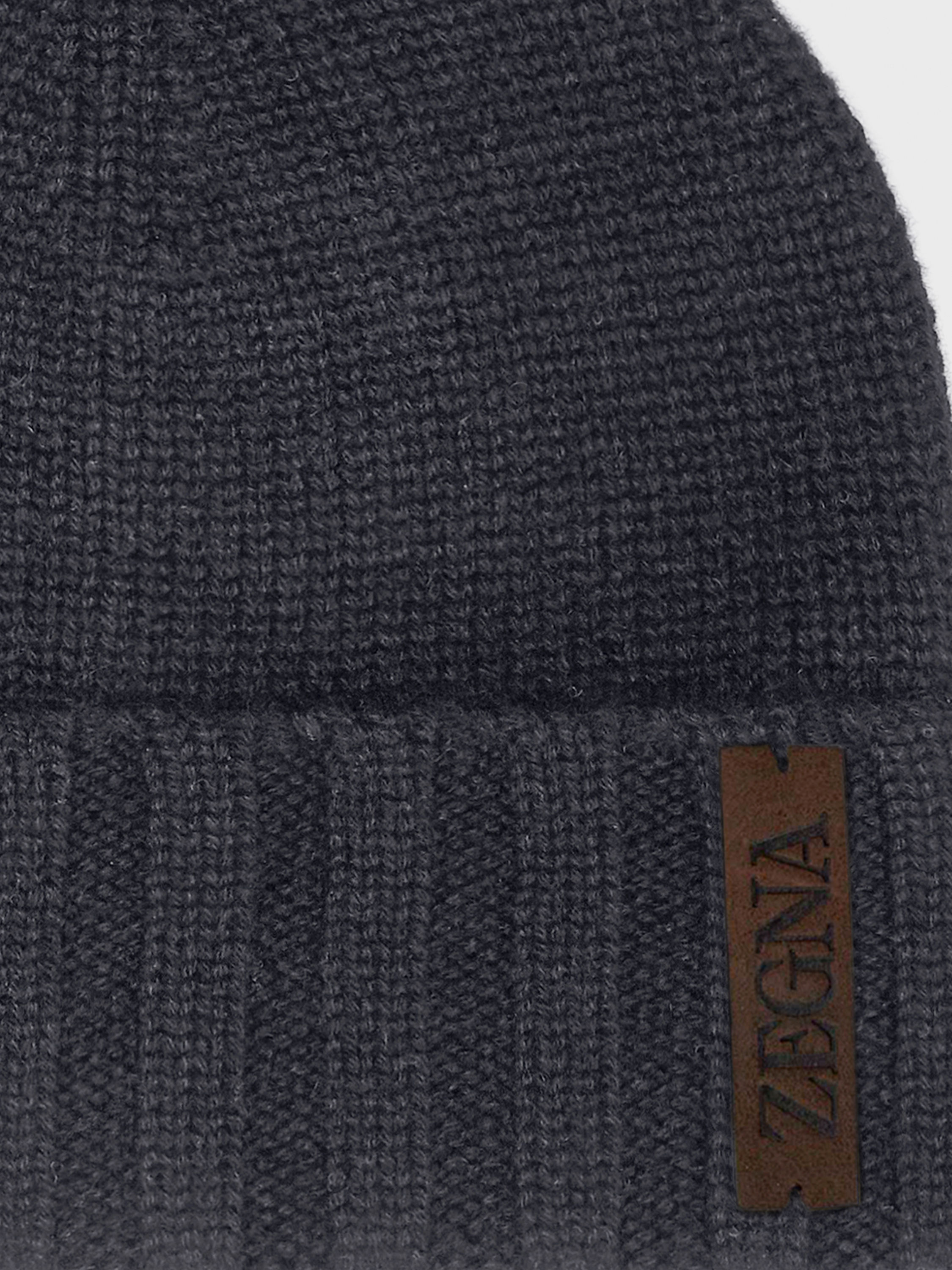Dark Blue Oasi Cashmere Beanie Product detail photo #1