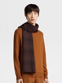 デザイナーシルク、ウール、カシミア製メンズマフラー | Zegna