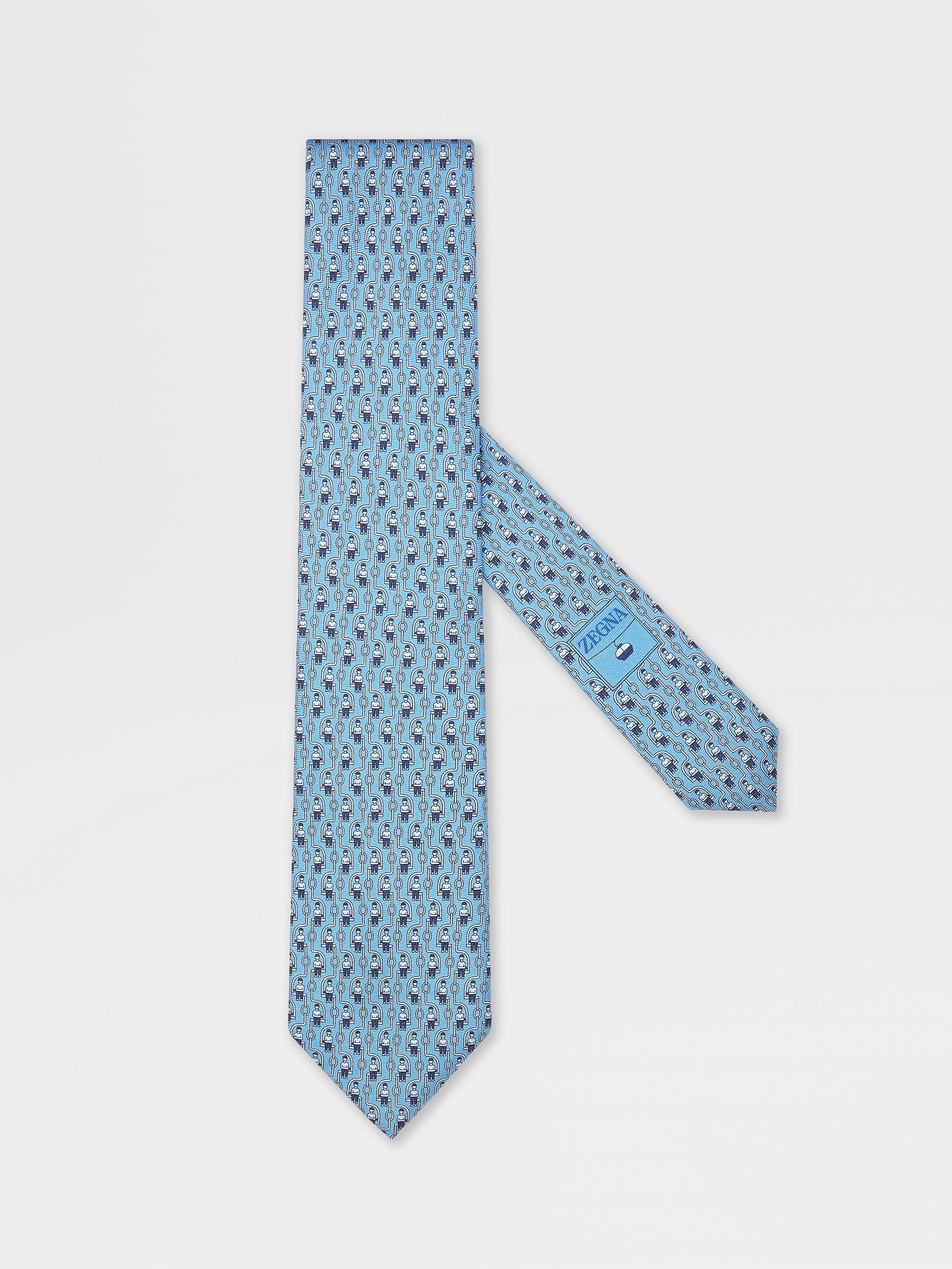 Light Blue Silk Tie 