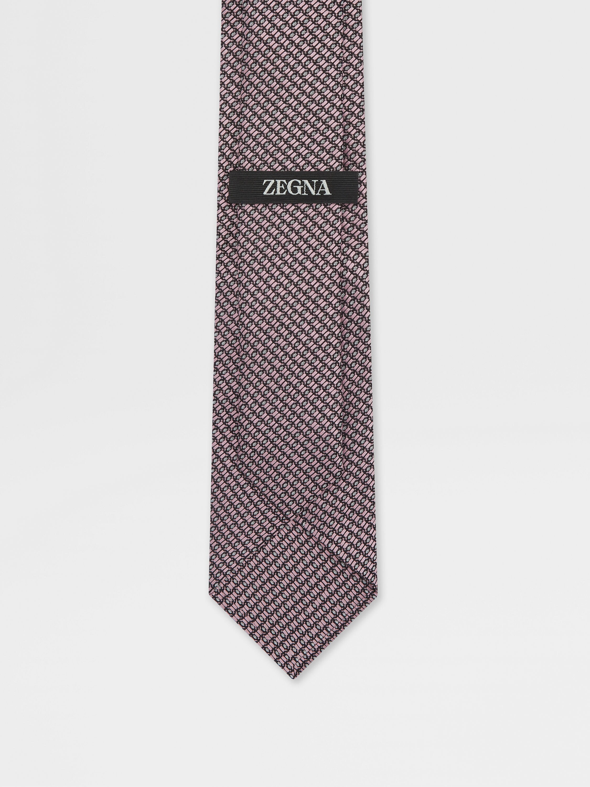 Krawatte aus Seide in Rosa Detailfoto #2 des Produkts