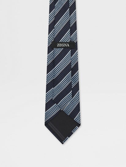 Ermenegildo Zegna blue silk store tie