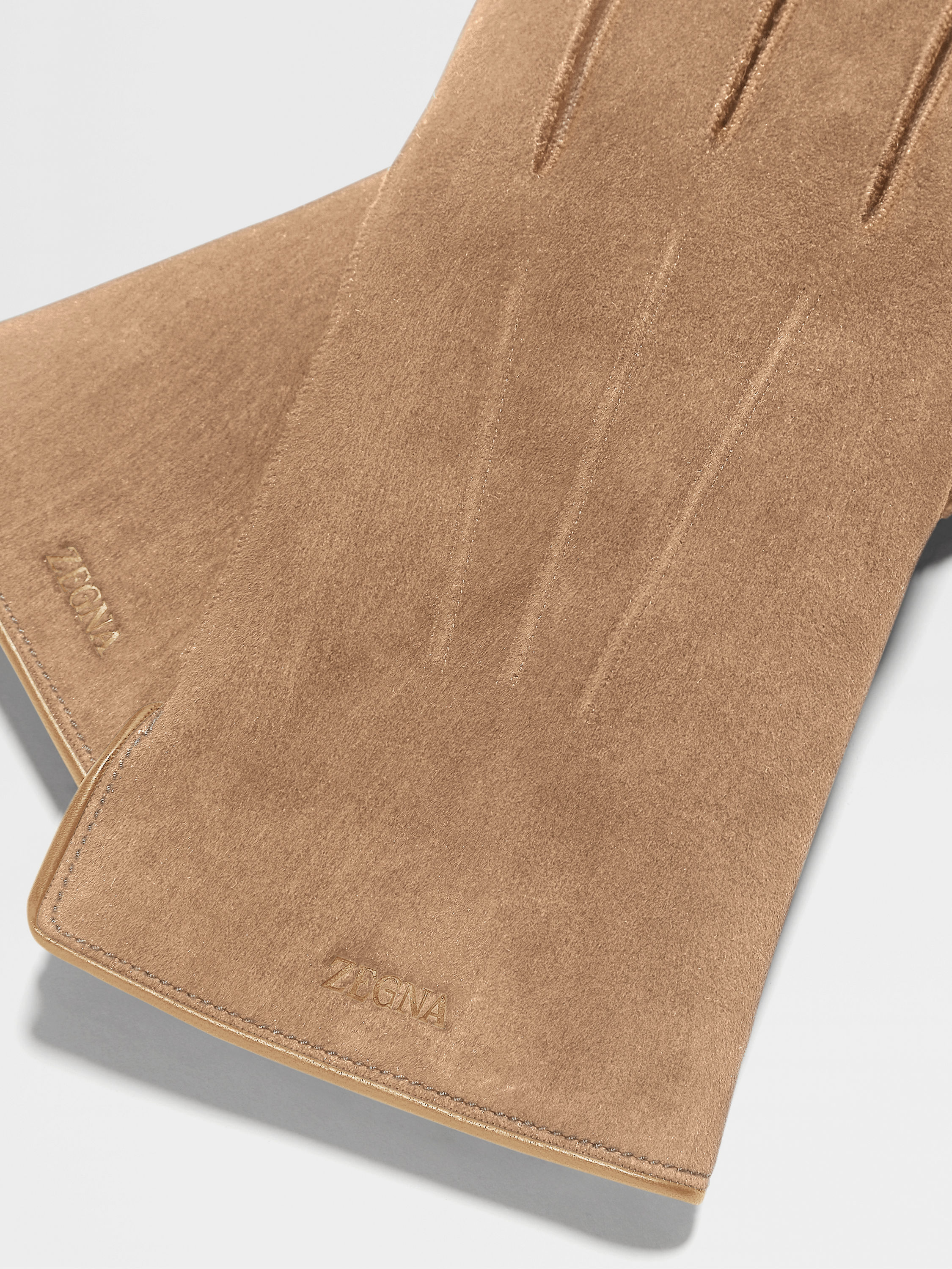 Light Beige Suede Gloves Product detail photo #1