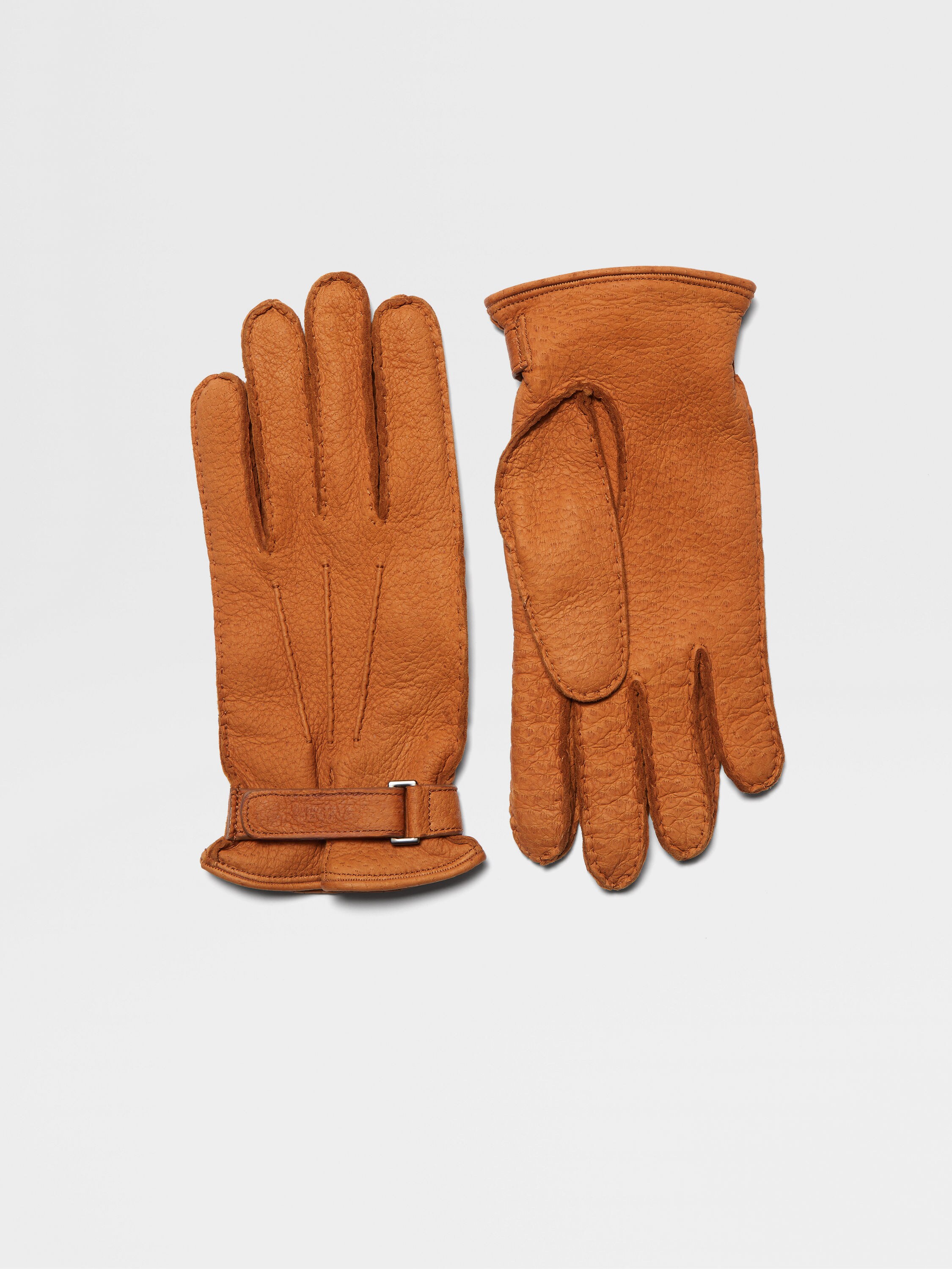 Foliage Peccary Leather Gloves 