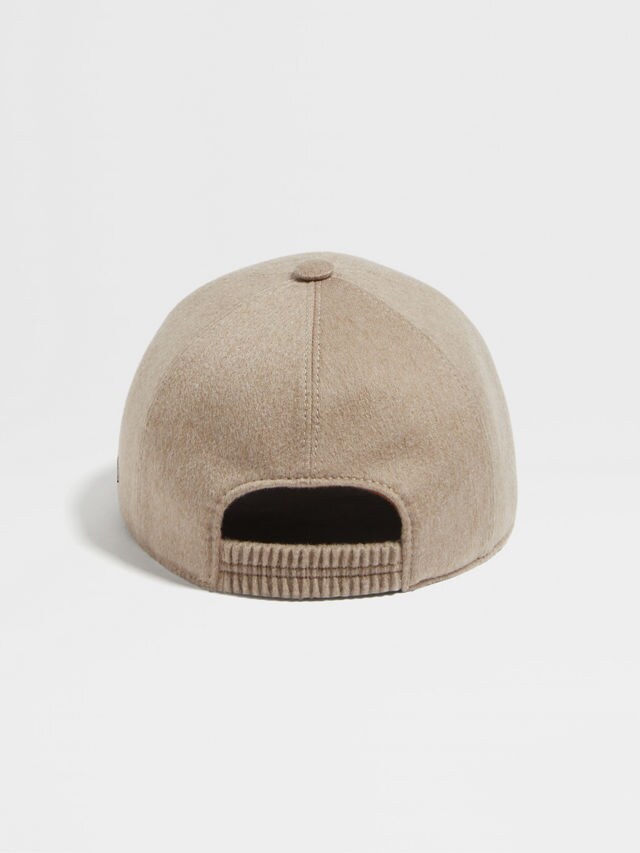 Beige Oasi Cashmere Baseball Cap Product detail photo #2
