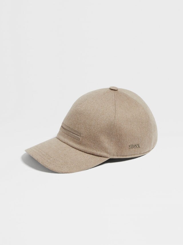 Beige Oasi Cashmere Baseball Cap Main product photo