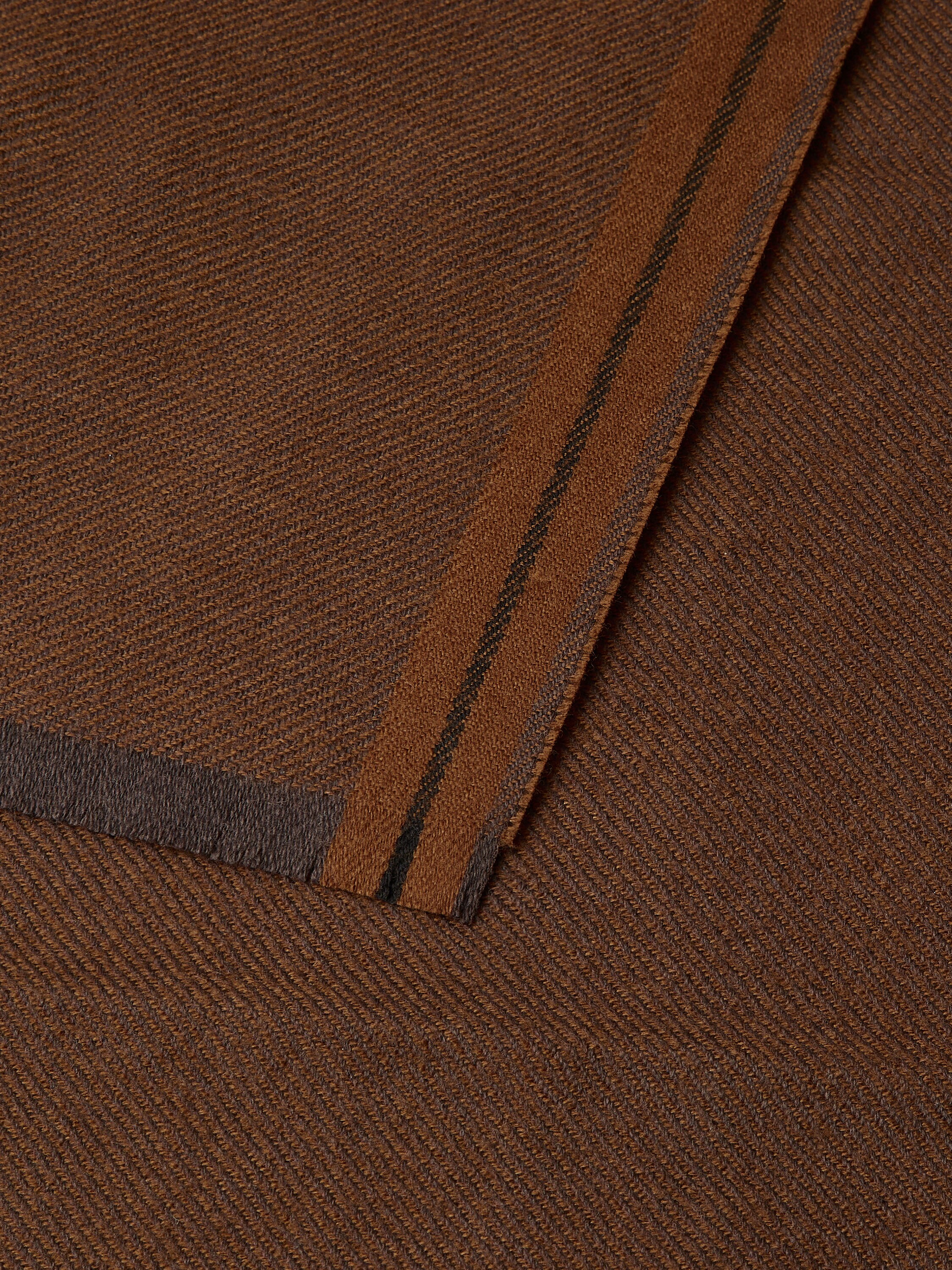 深 Foliage 色羊毛圍巾 產品細節圖 #1