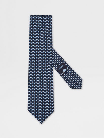 Dark Blue Silk Tie SS25 31874038 | Zegna MX Dark Blue Silk Tie SS25 31874038 | Zegna MX