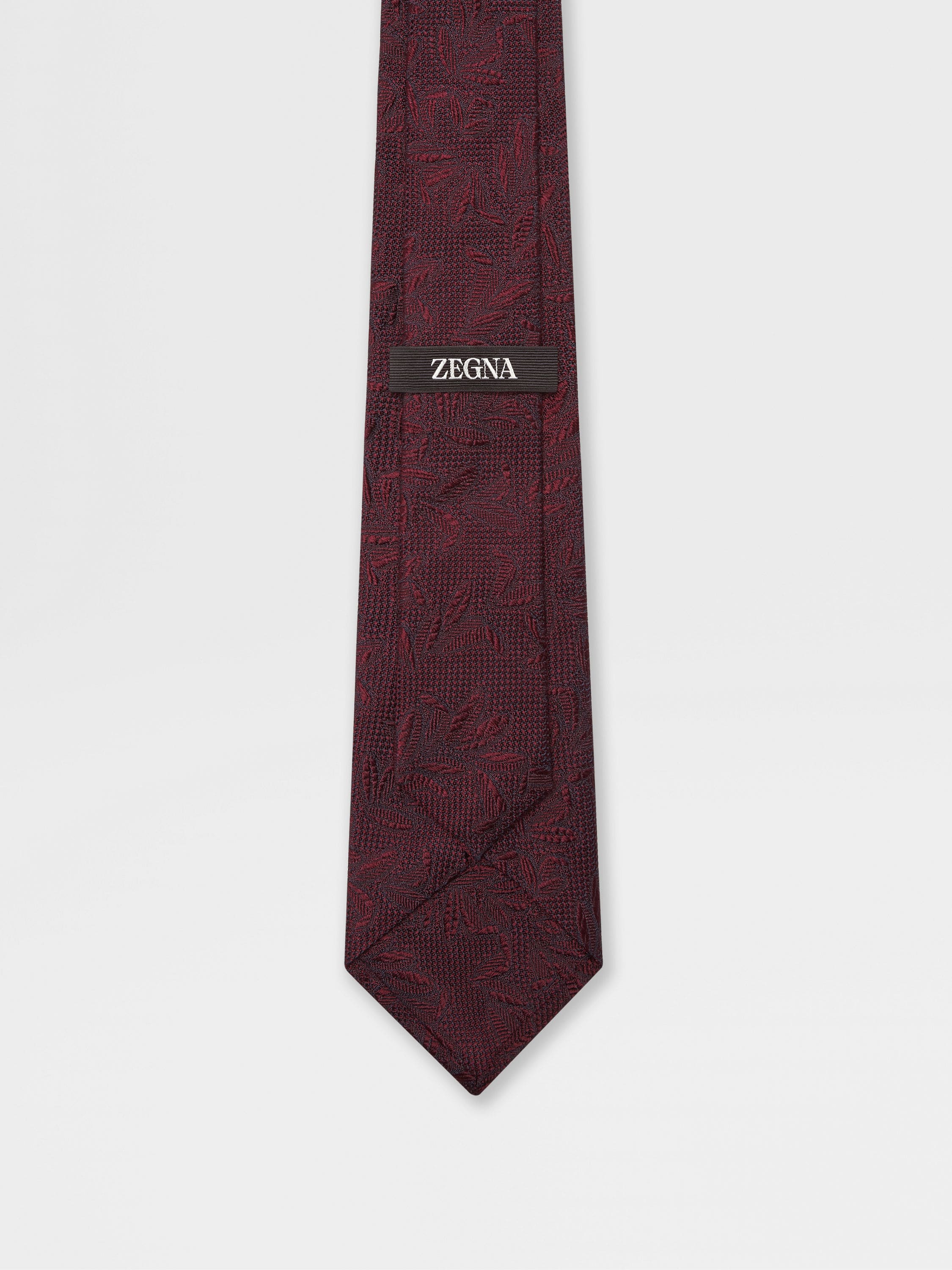 Burgundy Silk Tie Product detail photo #2