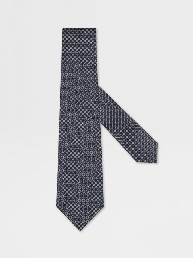 Dark Blue Silk Tie Main product photo