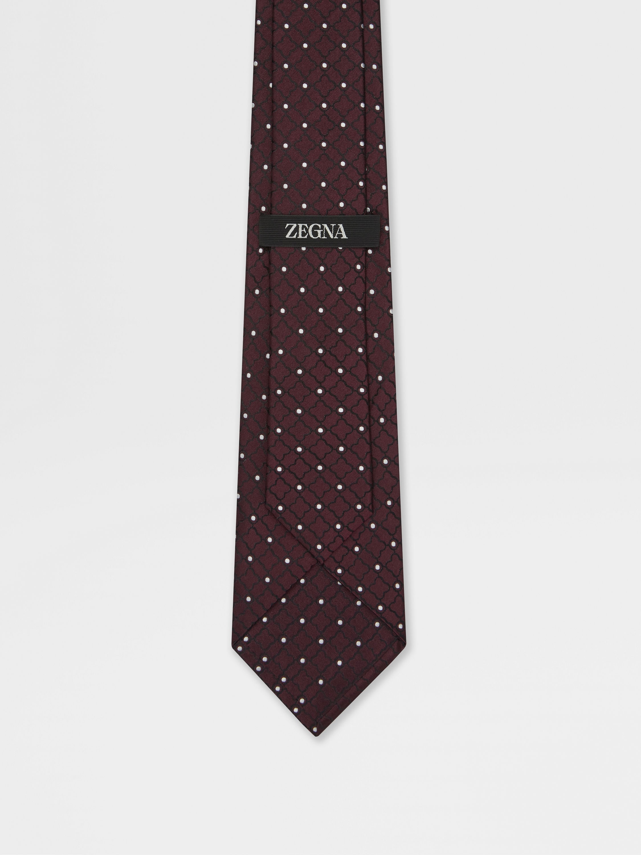 Burgundy Silk Tie Product detail photo #2