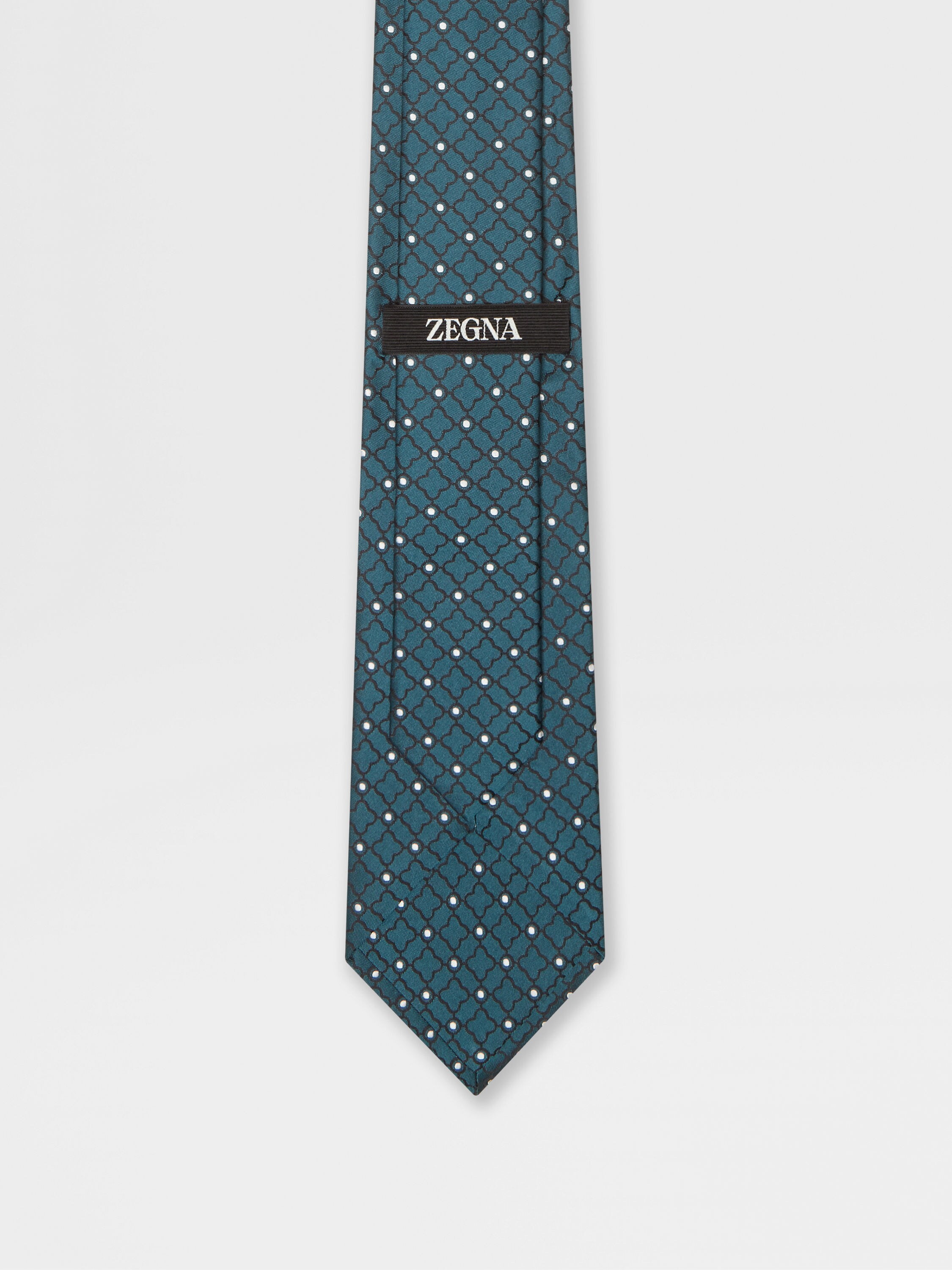 Teal Blue Silk Tie Product detail photo #2