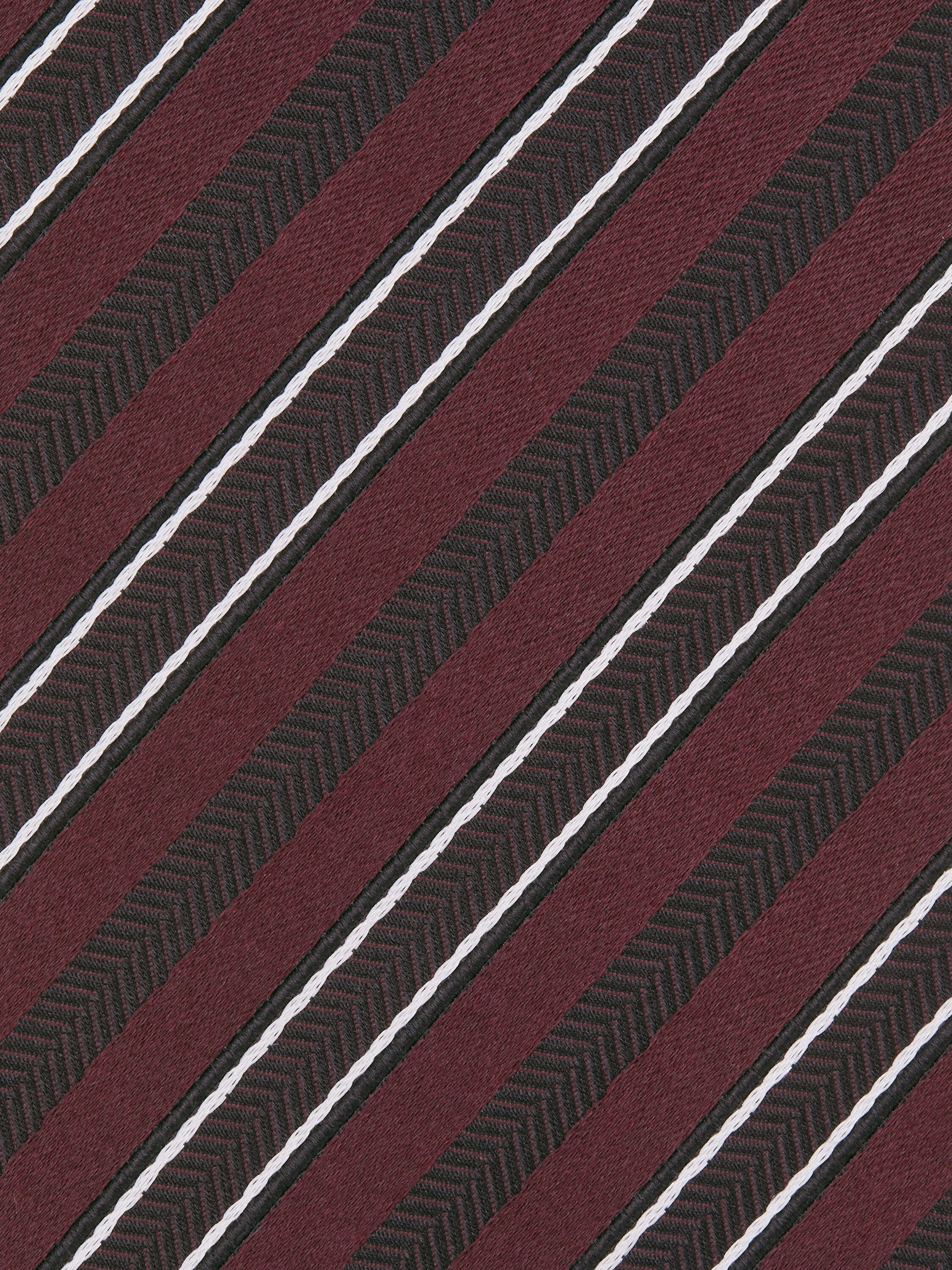 Burgundy Silk and Cotton Tie Product detail photo #1