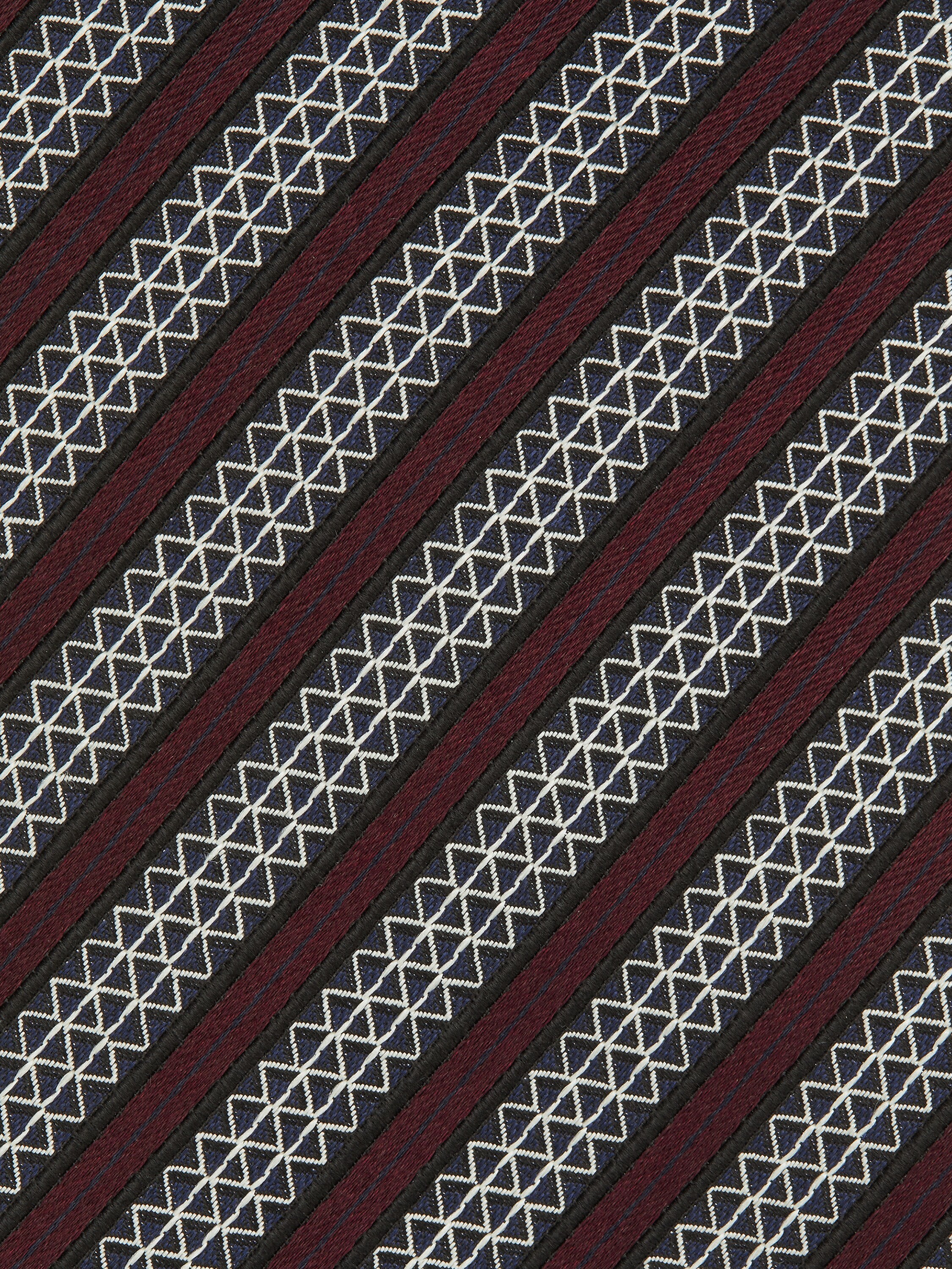 Burgundy Silk and Cotton Tie Product detail photo #1