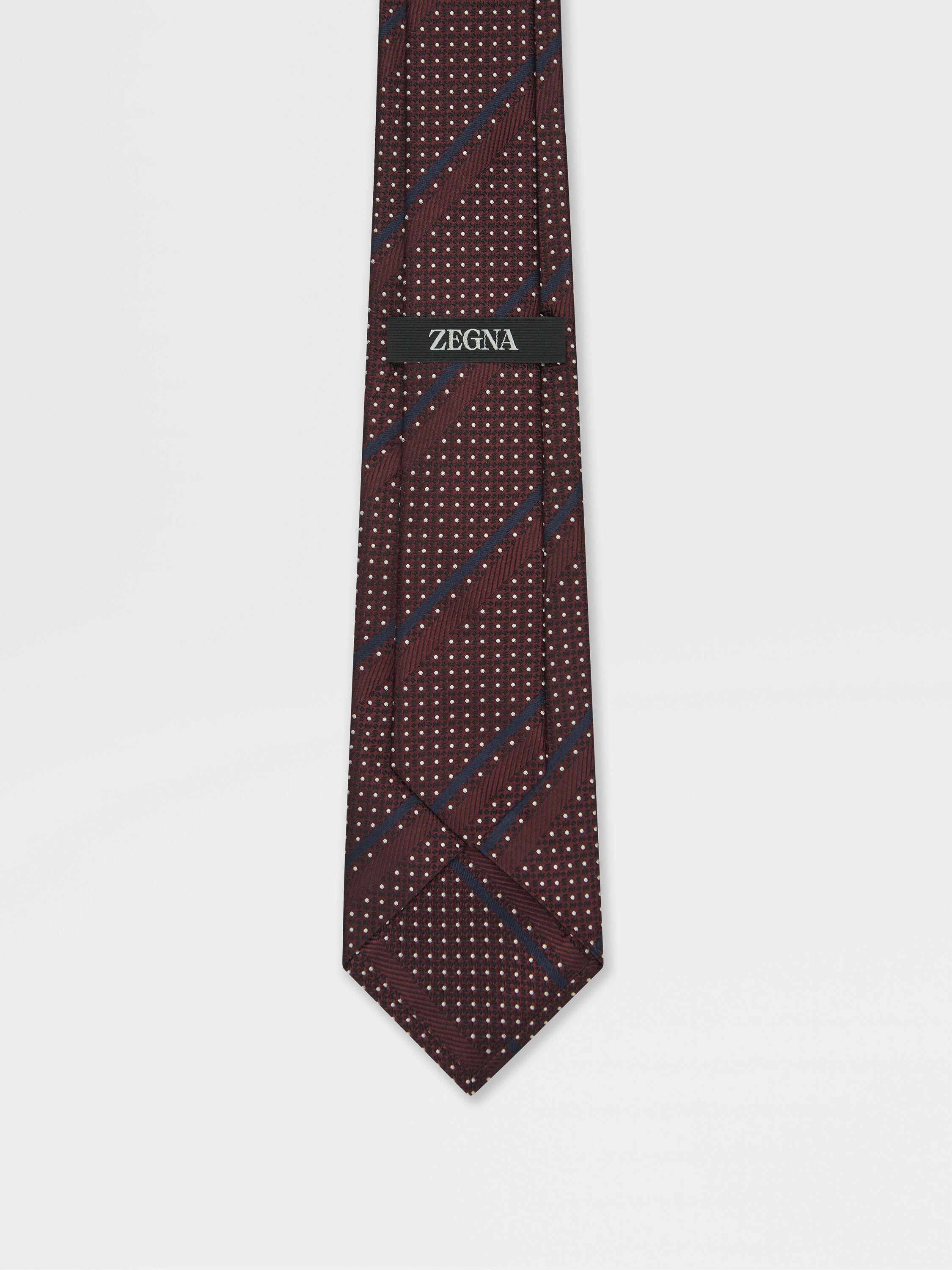 酒紅色絲質領帶 產品細節圖 #2