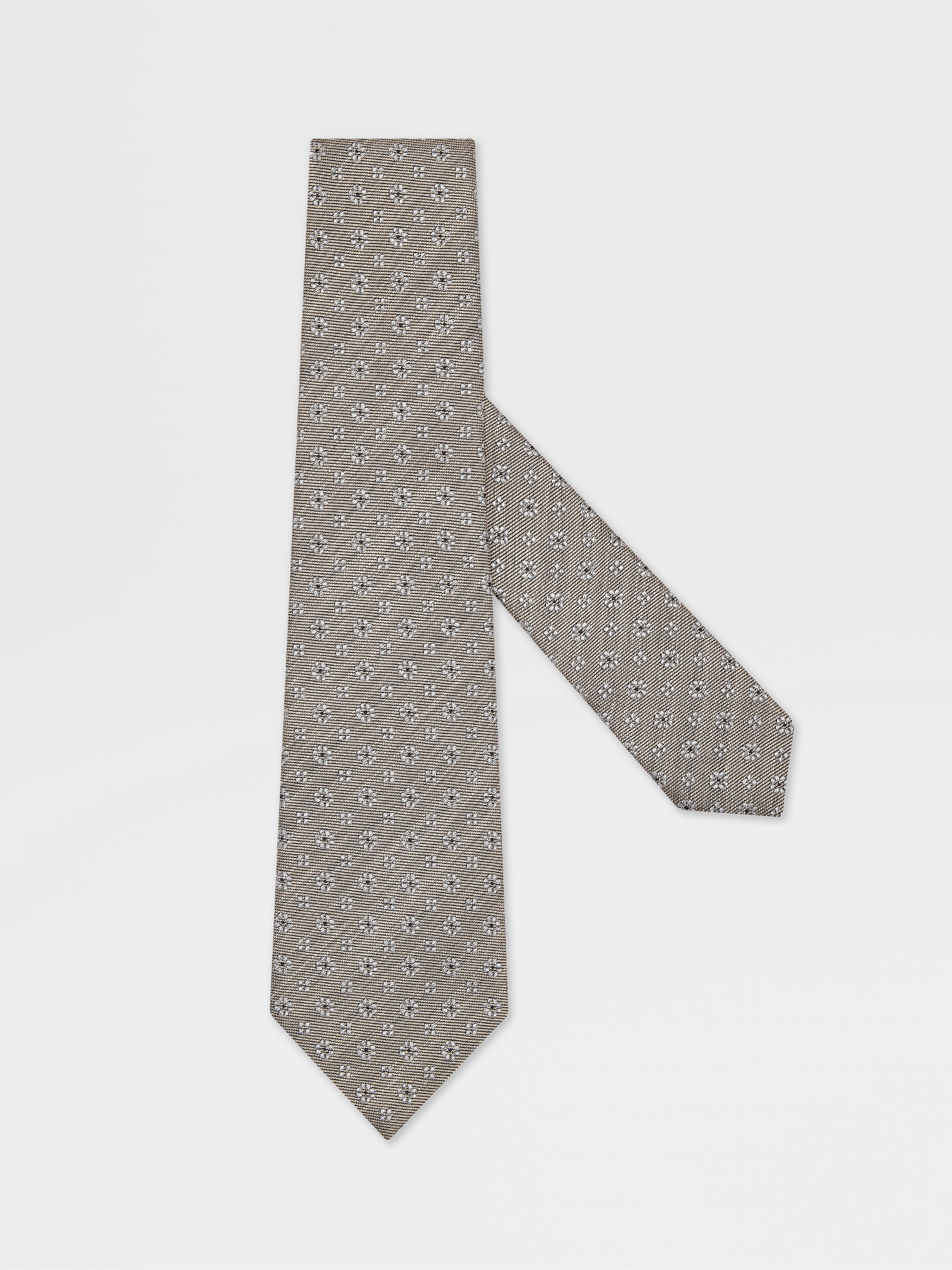 Light Taupe Silk and Linen Tie Main product photo