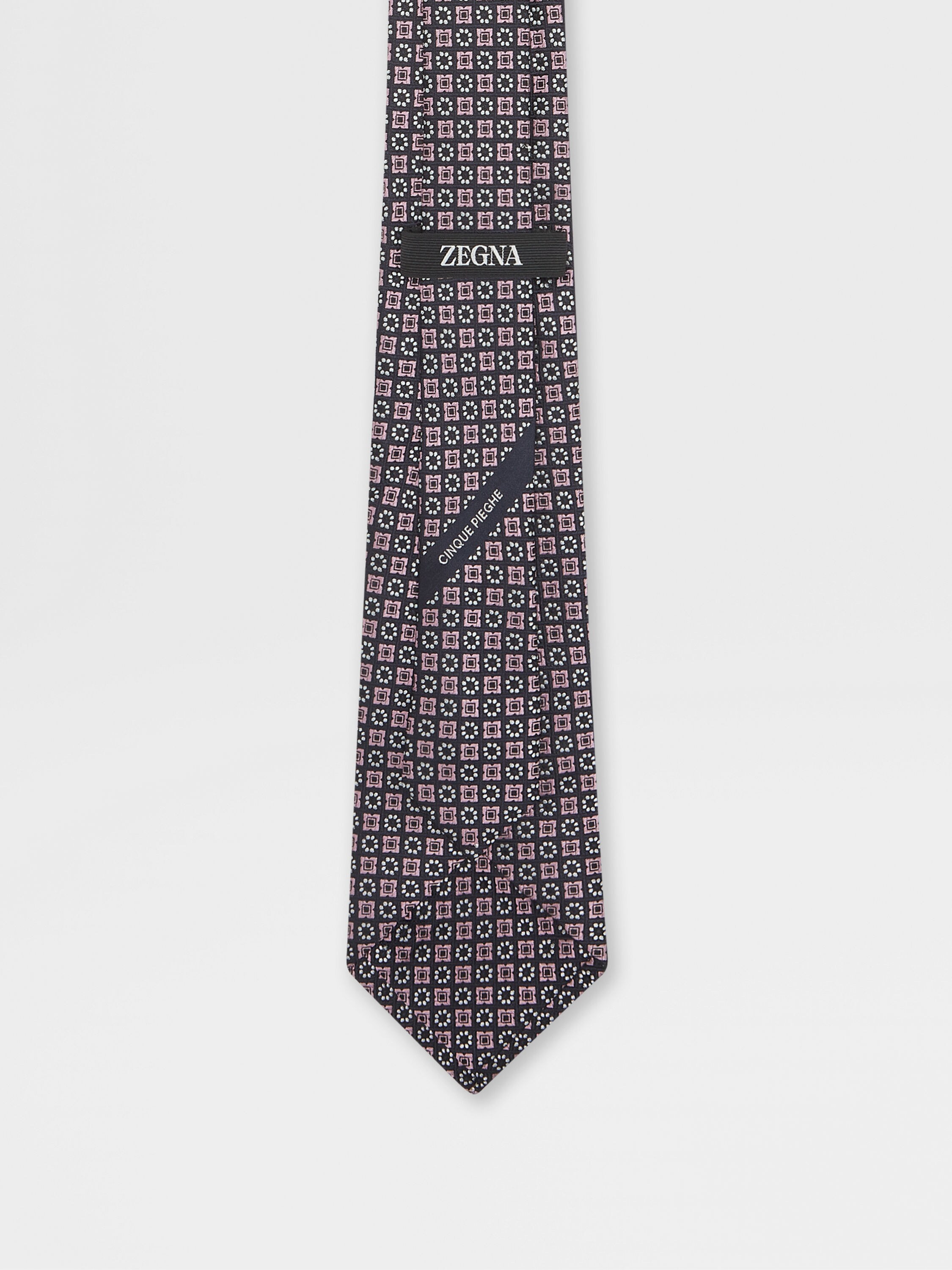 Pink CINQUE PIEGHE Silk Tie Product detail photo #2