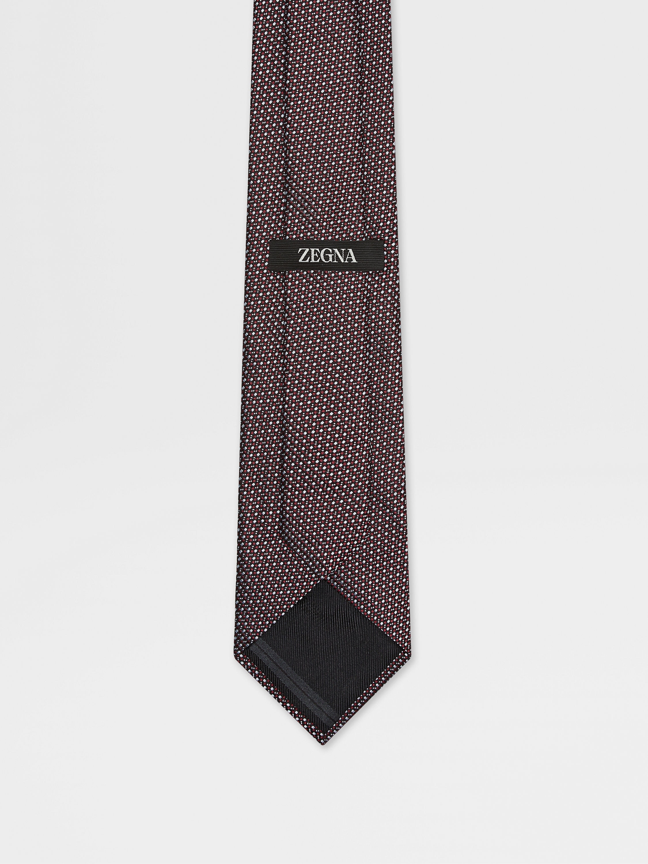 Burgundy Silk Tie Product detail photo #2