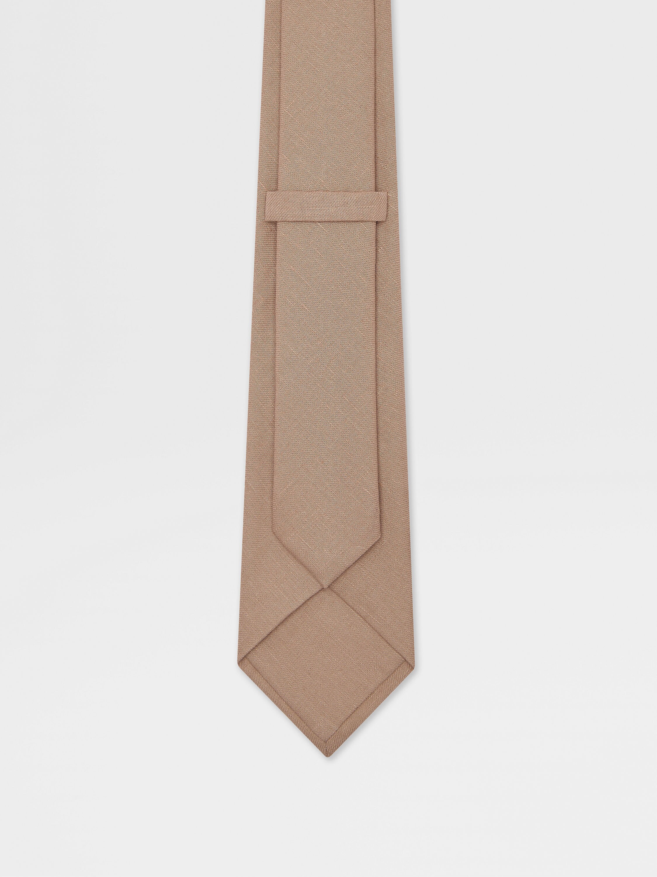 Beige Linen Tie Product detail photo #2